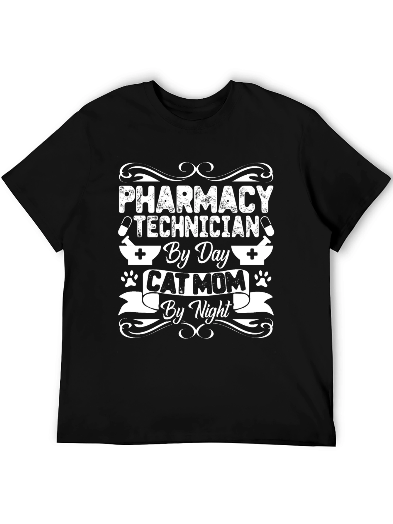 Pharmacy Technician Cat Mom T-Shirt