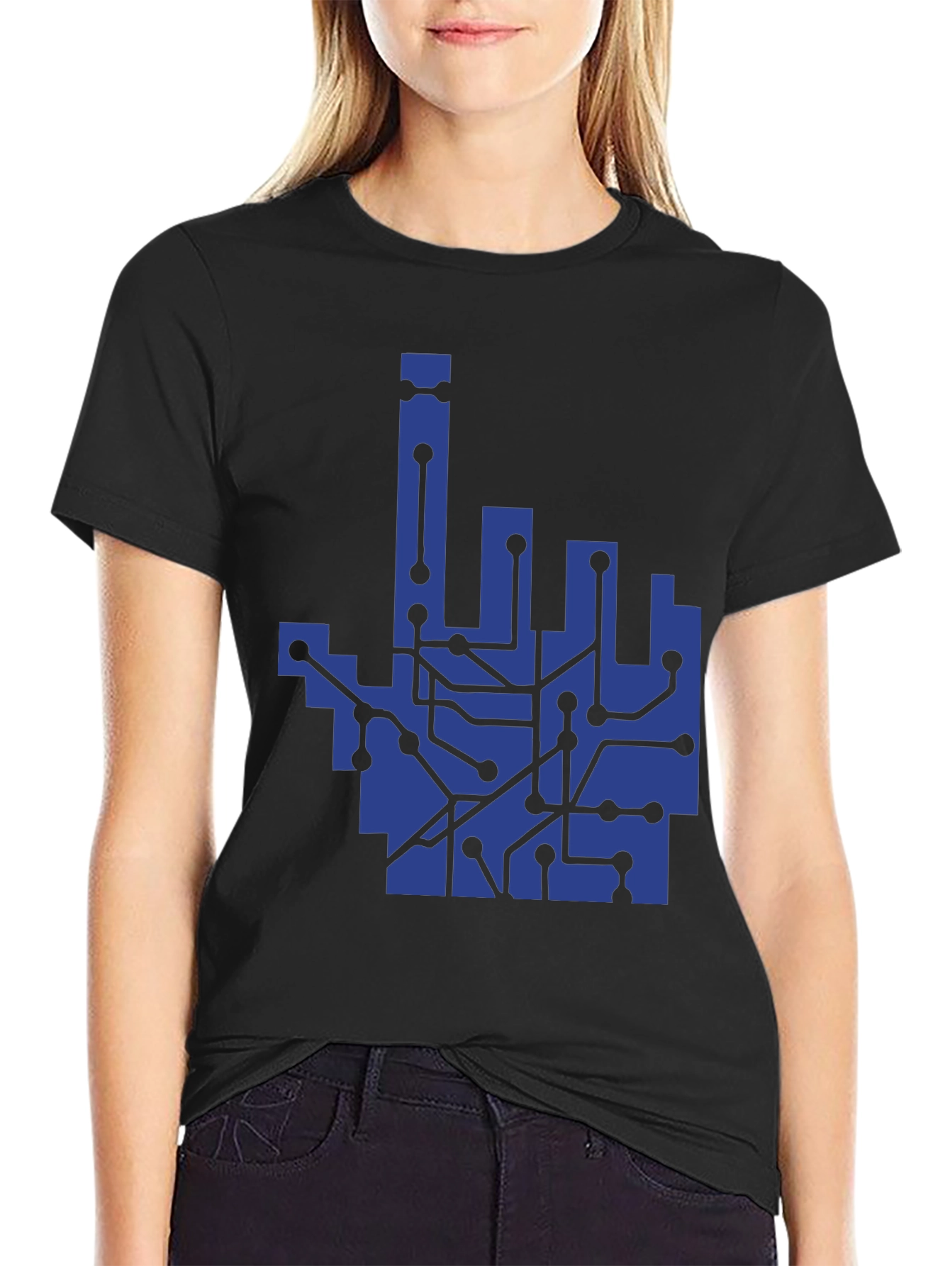 Circuit Hand Graphic Tee - Tech Style