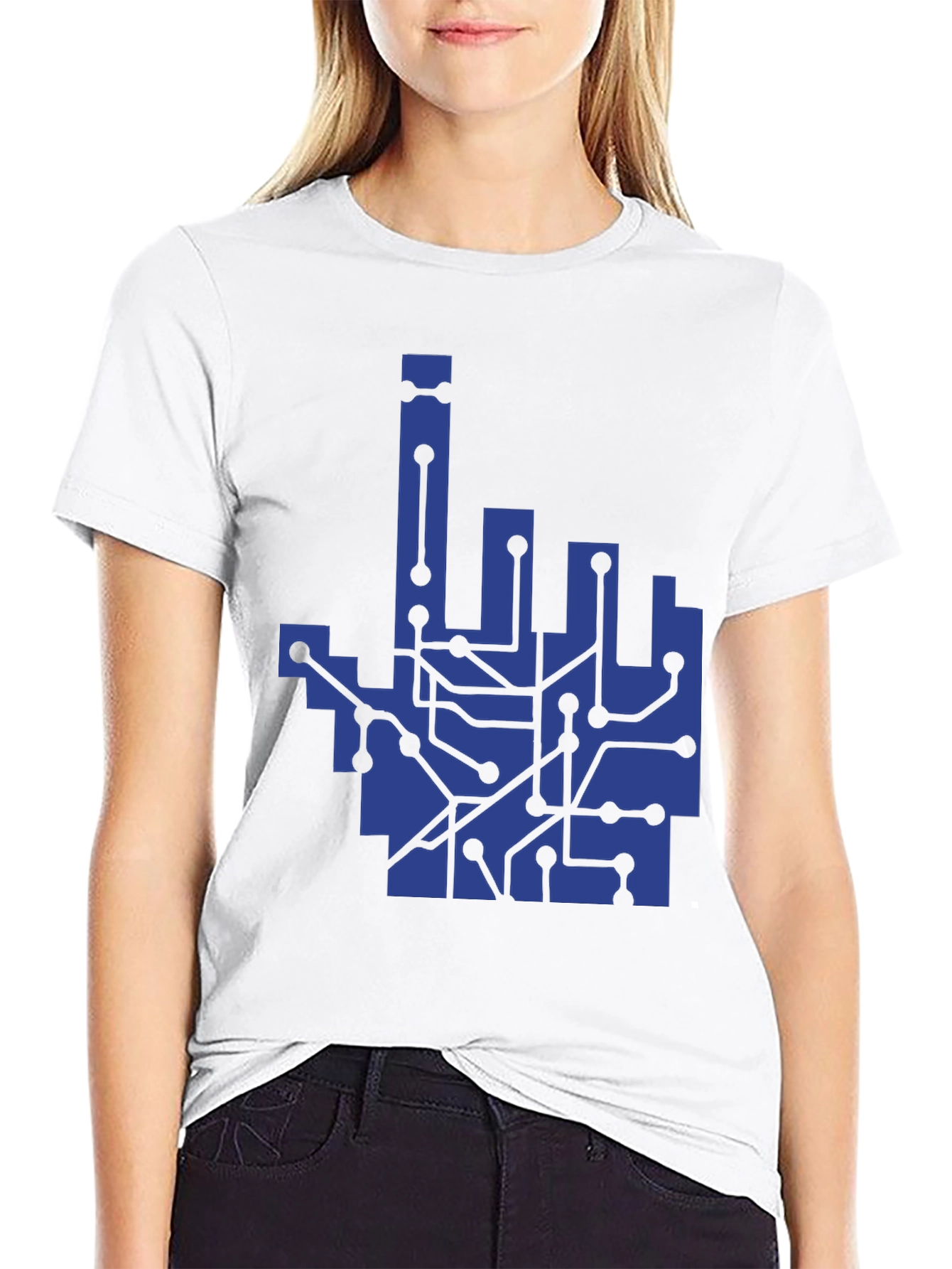 Circuit Hand Graphic Tee - Tech Style