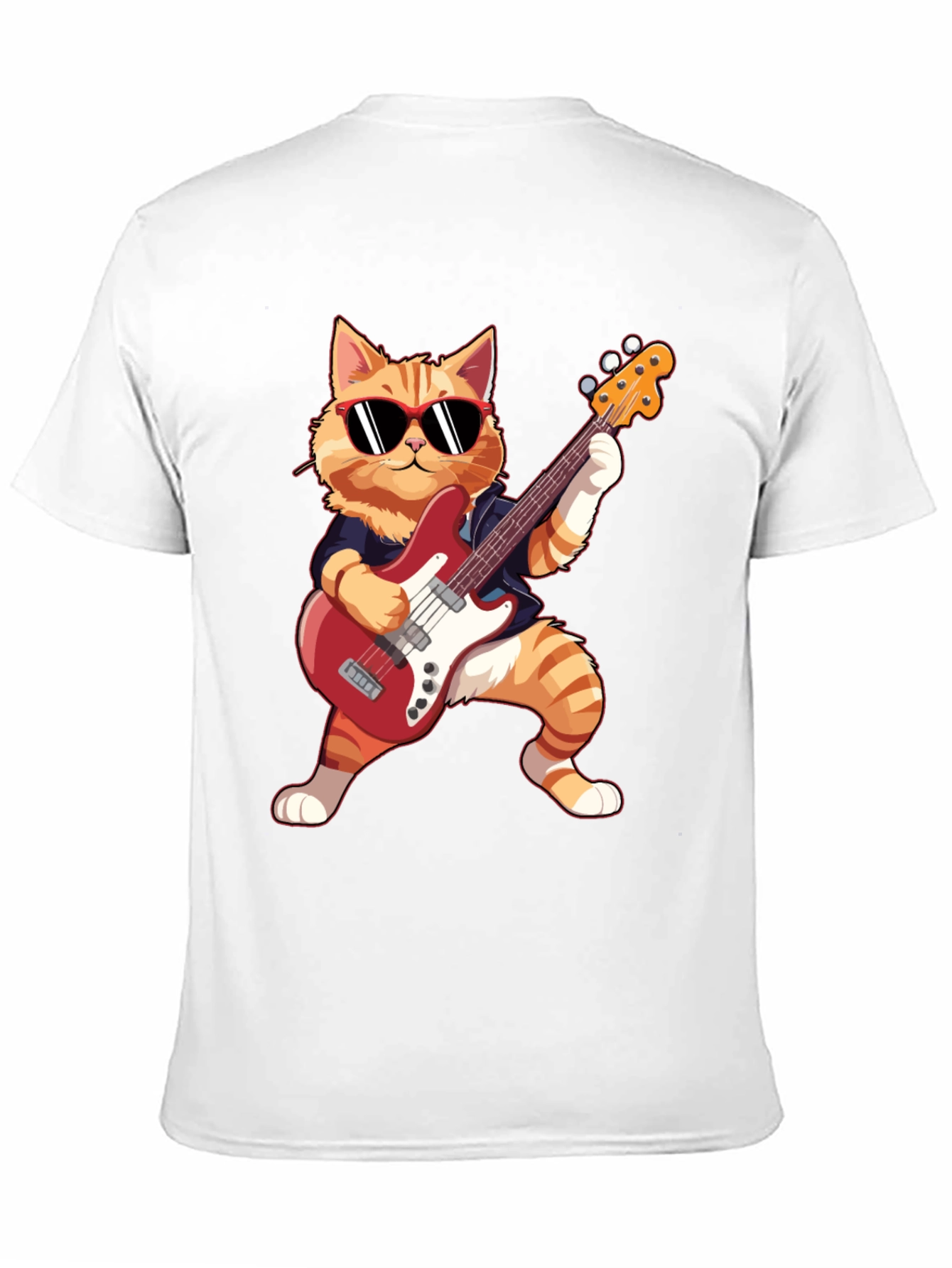 Cat Guitarist T-Shirt - Rockin Feline Fun