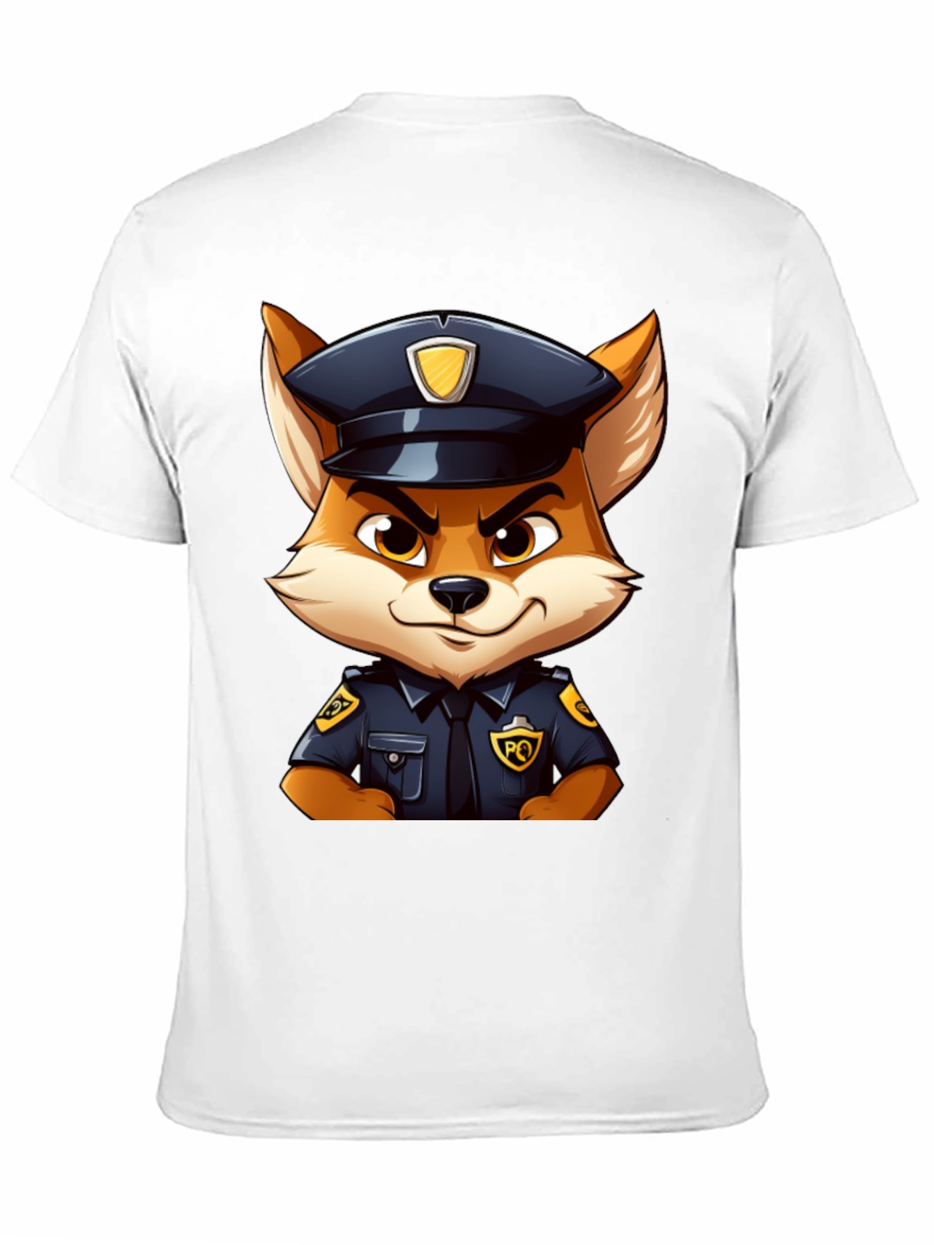 Fox Police Cartoon Graphic T-Shirt