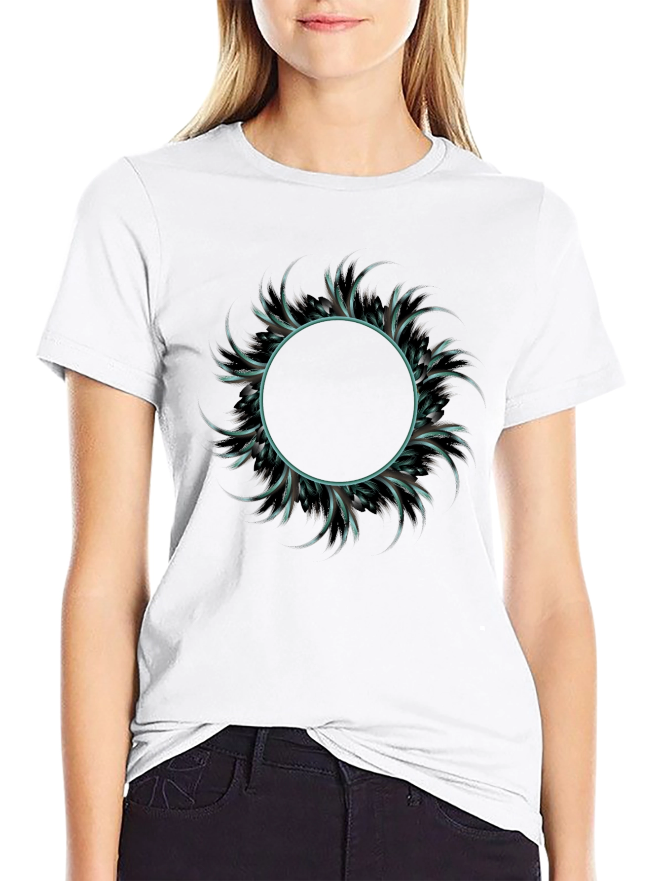 Abstract Circle Graphic Tee - Mens Fashion