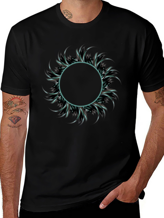 Abstract Circle Graphic Tee - Mens Fashion