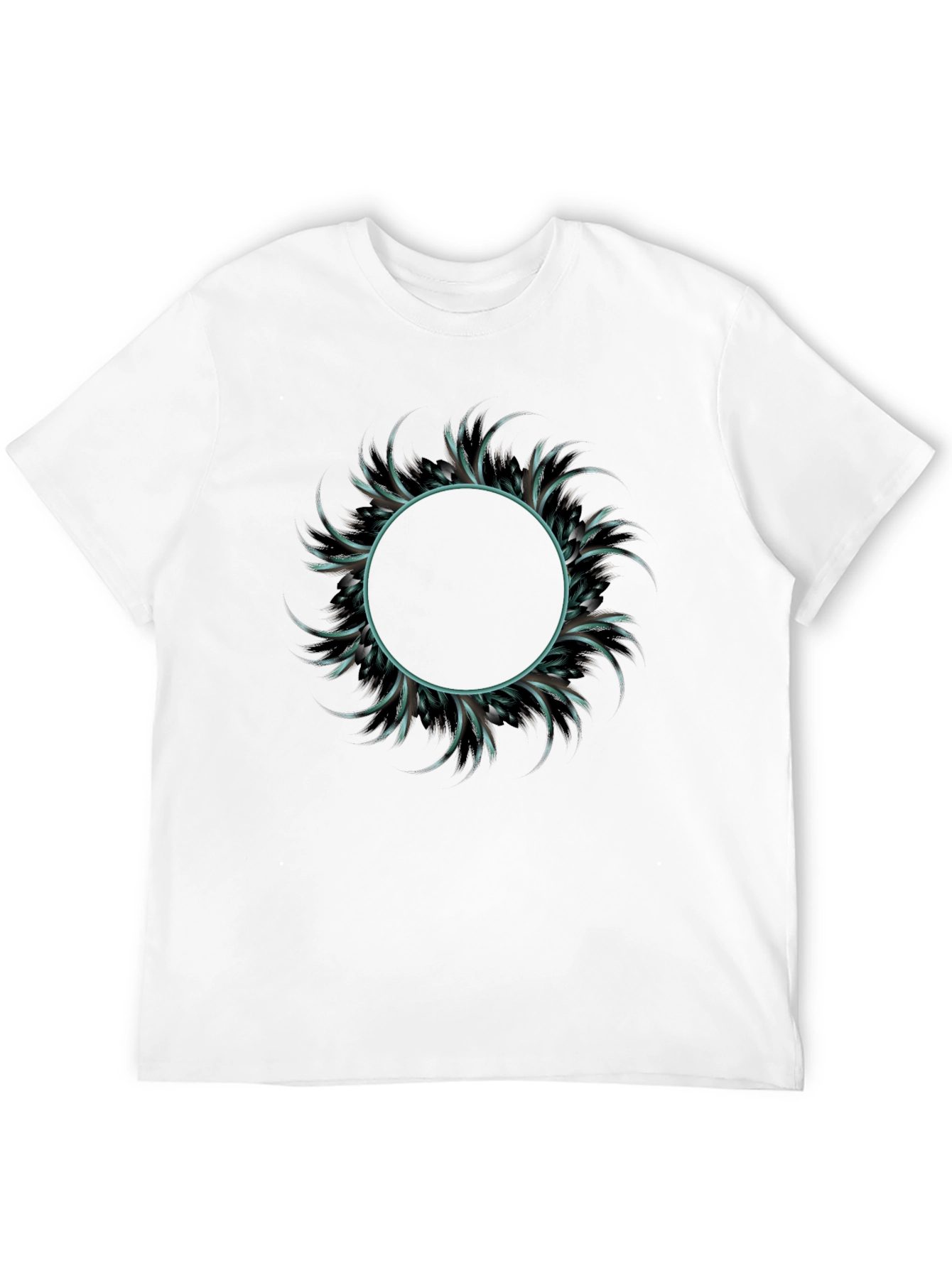 Abstract Circle Graphic Tee - Mens Fashion