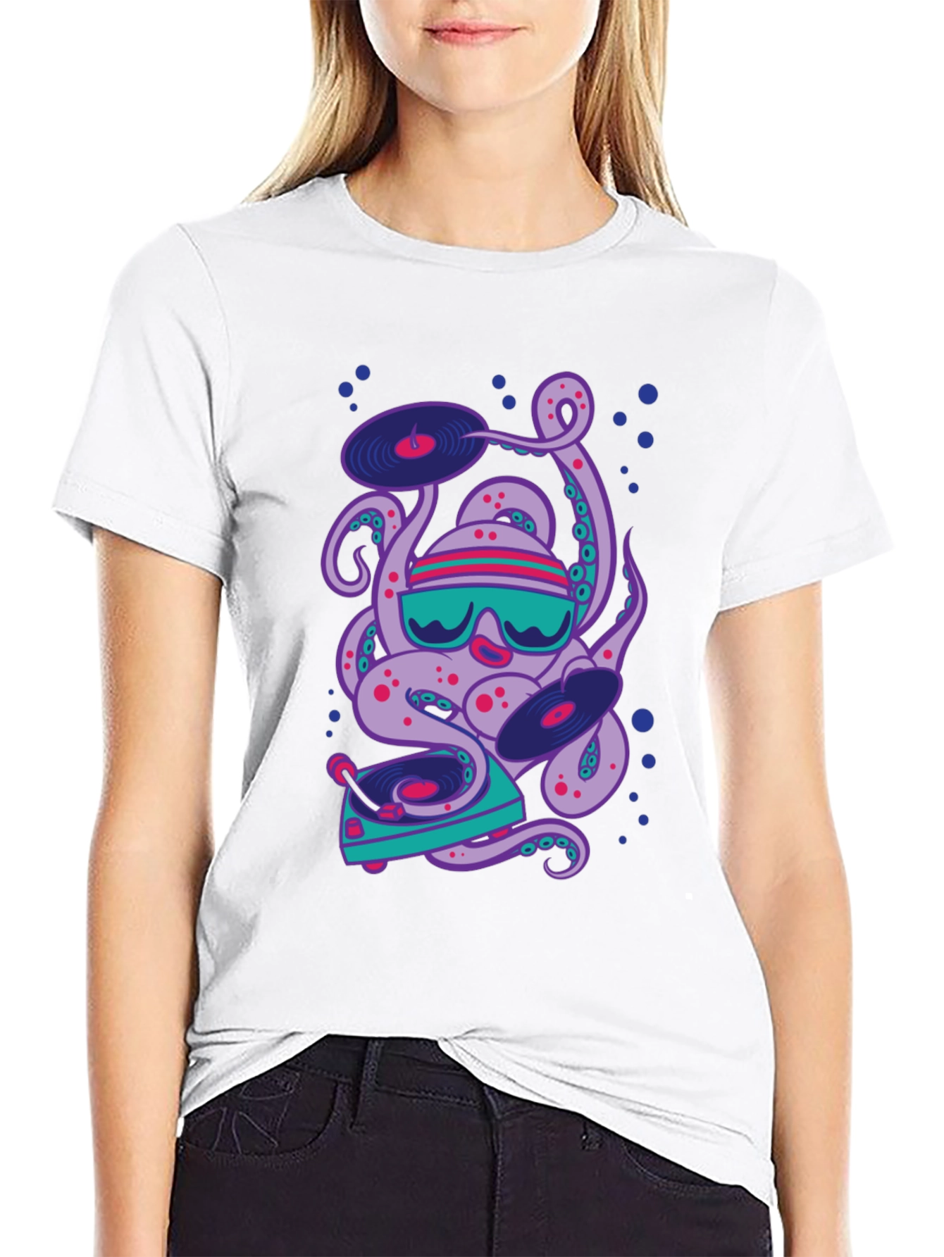 DJ Octopus Graphic Tee - Cool & Unique Design