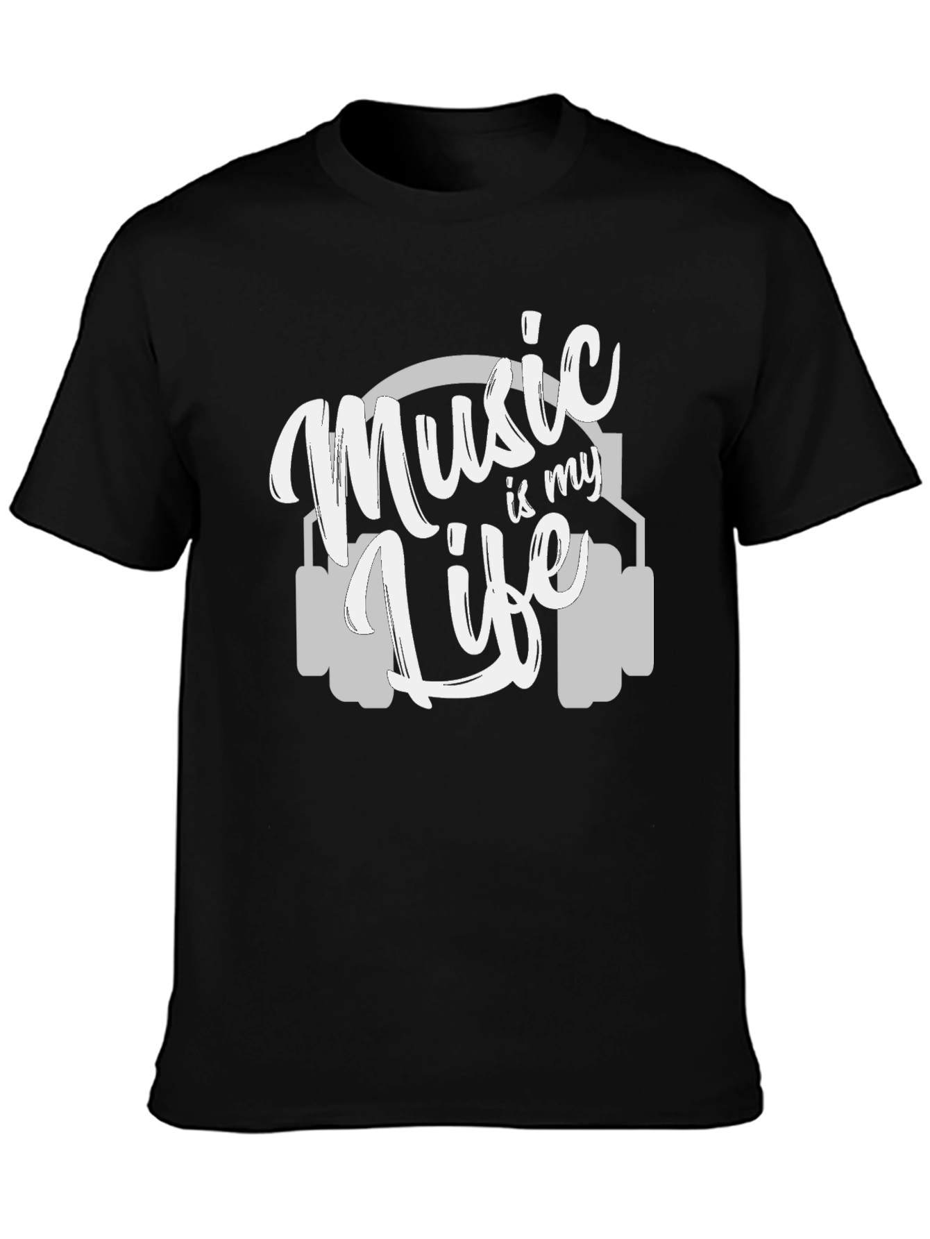 Music is My Life T-Shirt - Graphic Print Tee