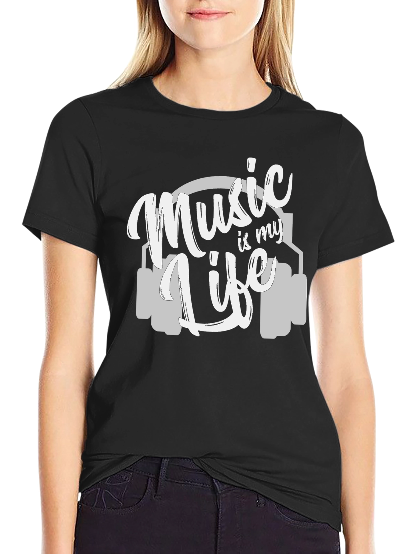 Music is My Life T-Shirt - Graphic Print Tee