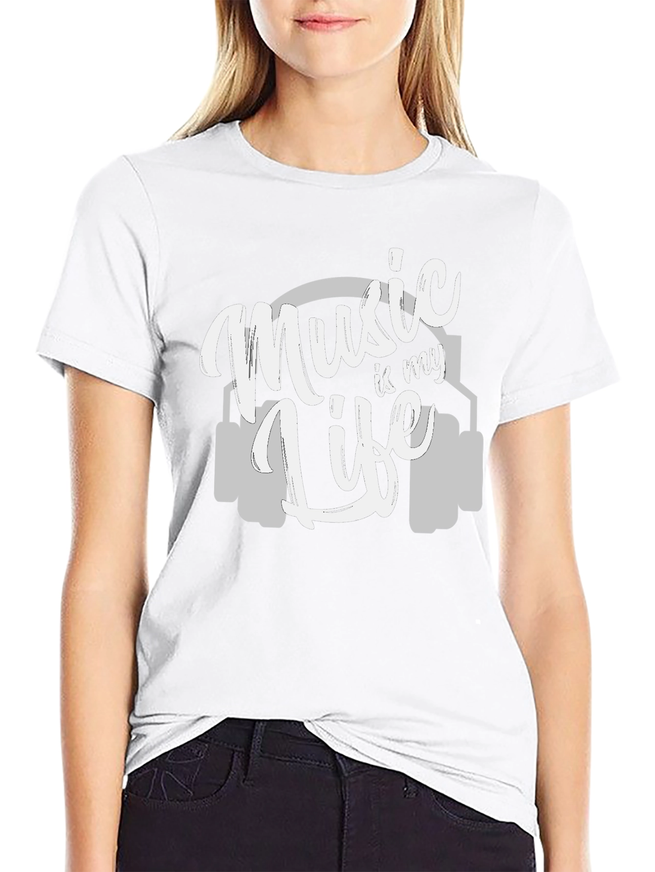 Music is My Life T-Shirt - Graphic Print Tee