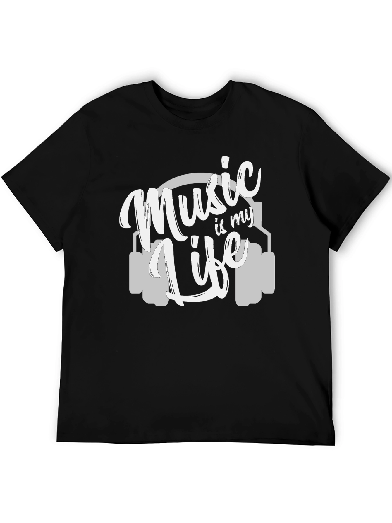 Music is My Life T-Shirt - Graphic Print Tee