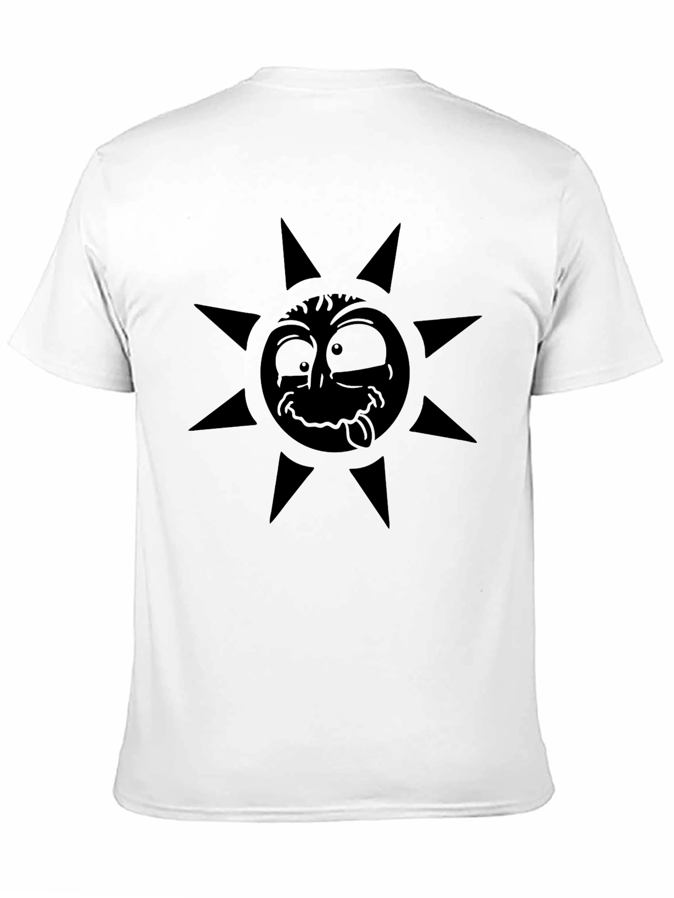 Crazy Sun Graphic T-Shirt - Black Cotton Tee