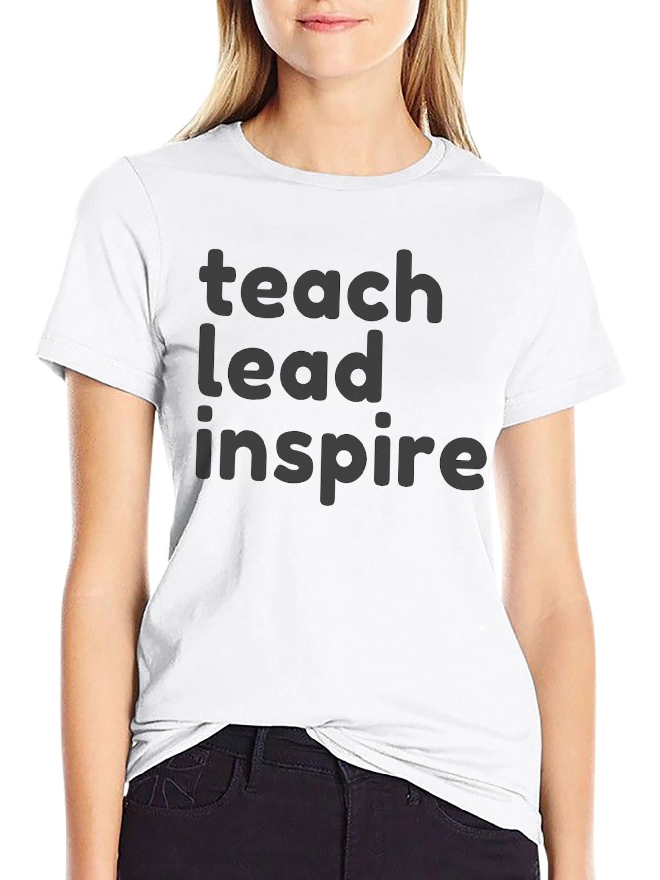 Teach Lead Inspire Black Graphic Tee