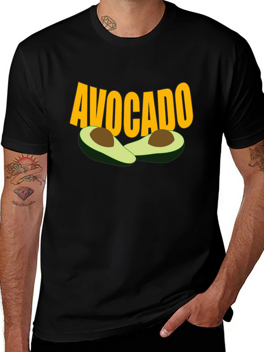 Avocado Graphic Tee - Black Cotton T-Shirt