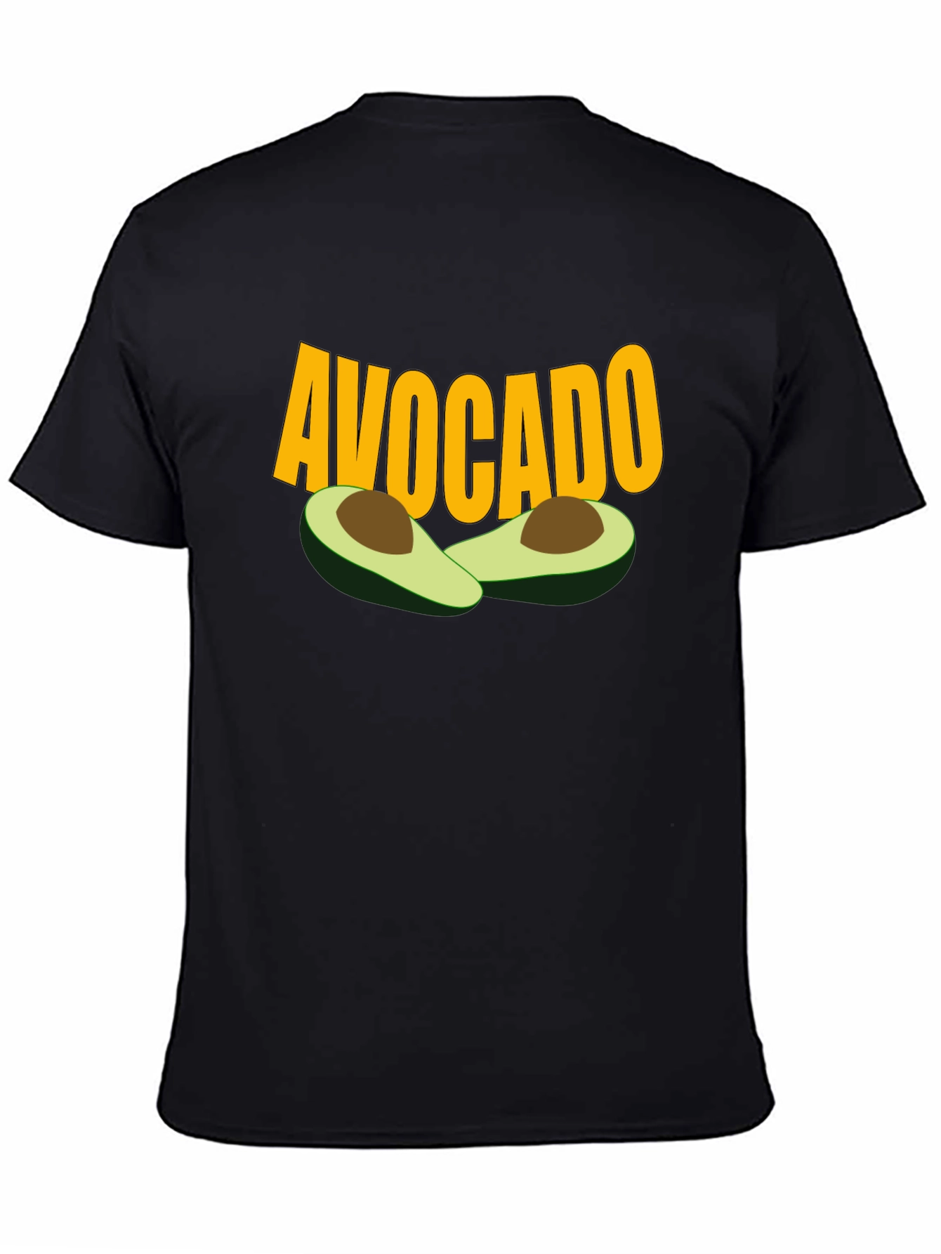 Avocado Graphic Tee - Black Cotton T-Shirt