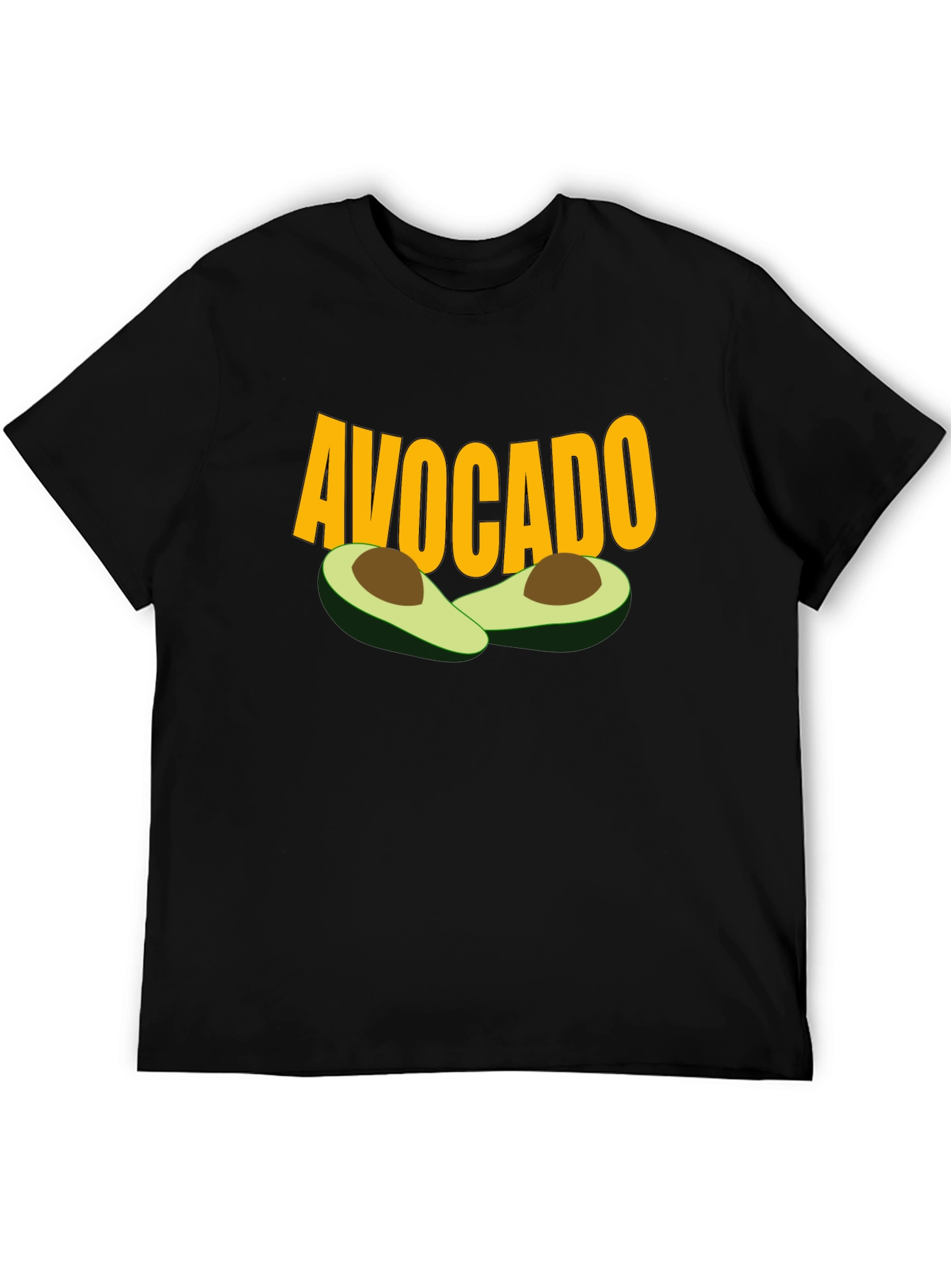 Avocado Graphic Tee - Black Cotton T-Shirt