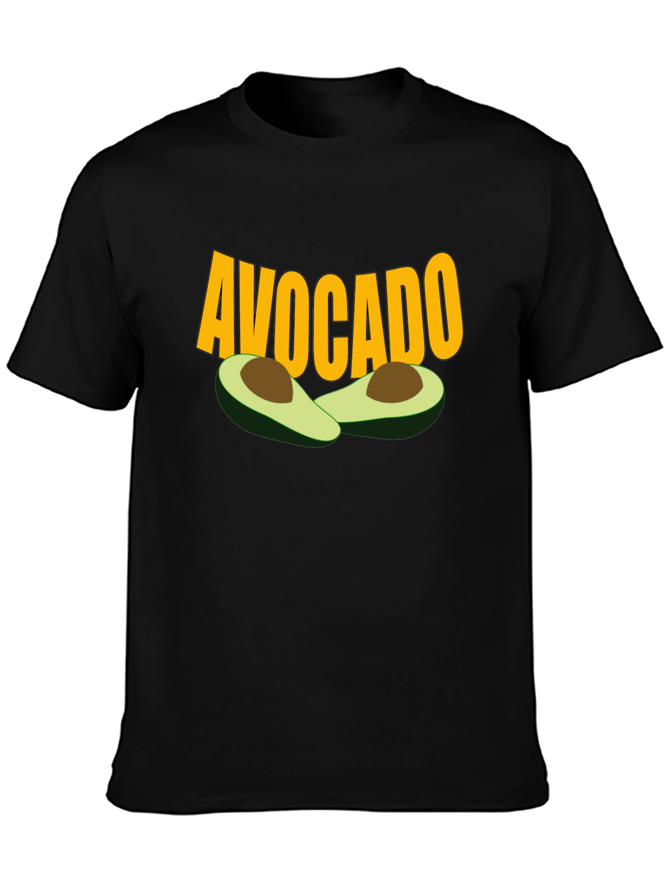 Avocado Graphic Tee - Black Cotton T-Shirt