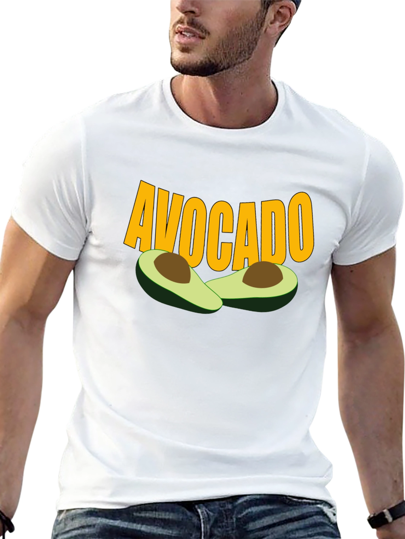 Avocado Graphic Tee - Black Cotton T-Shirt