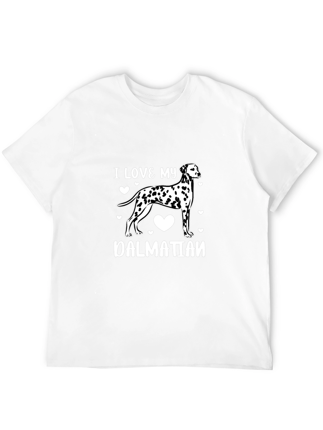 I Love My Dalmatian Black T-Shirt