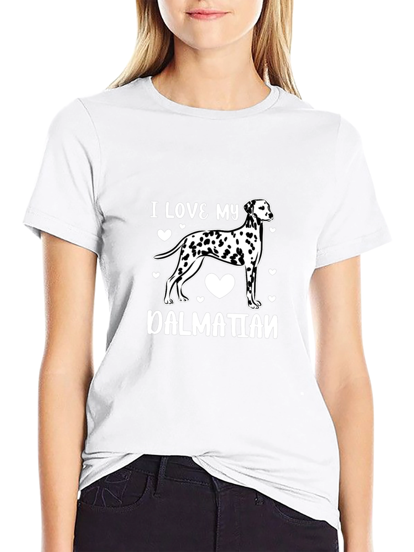 I Love My Dalmatian Black T-Shirt