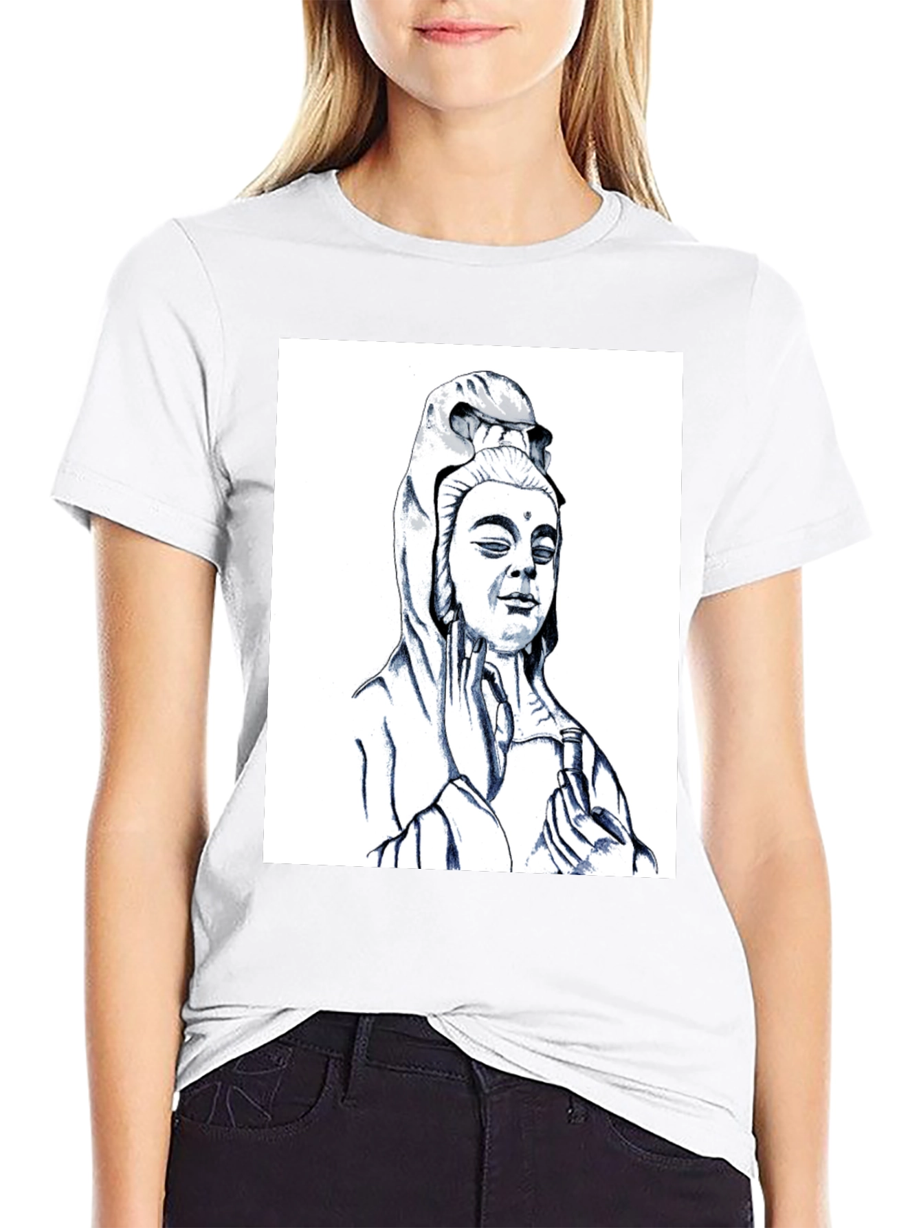 Buddha Graphic Black Tee