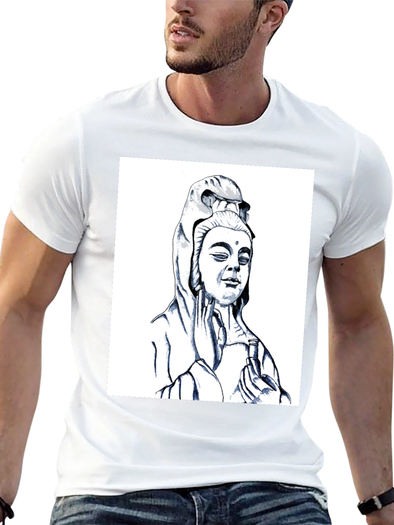Buddha Graphic Black Tee