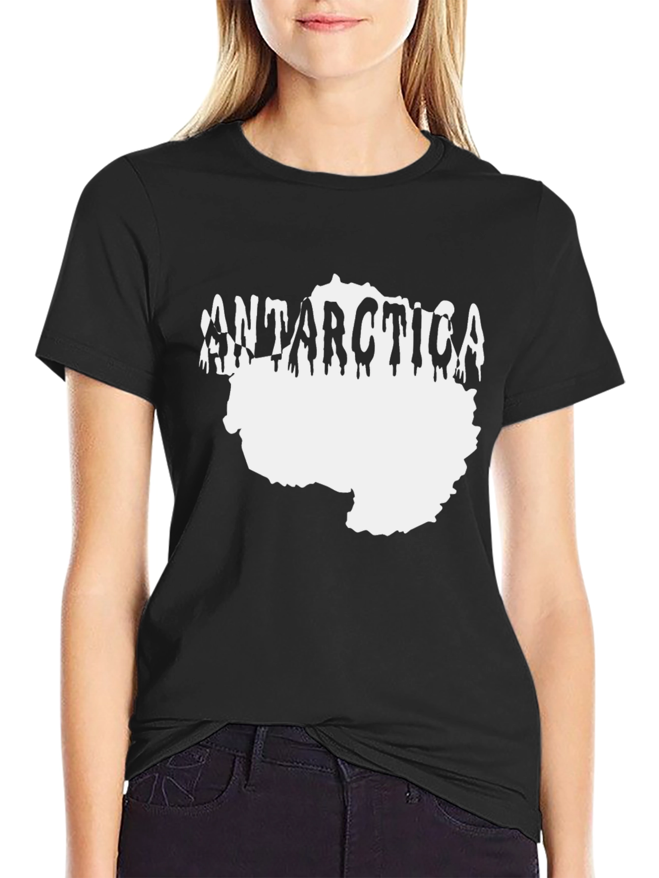 Antarctica Drip T-Shirt Black Graphic Tee