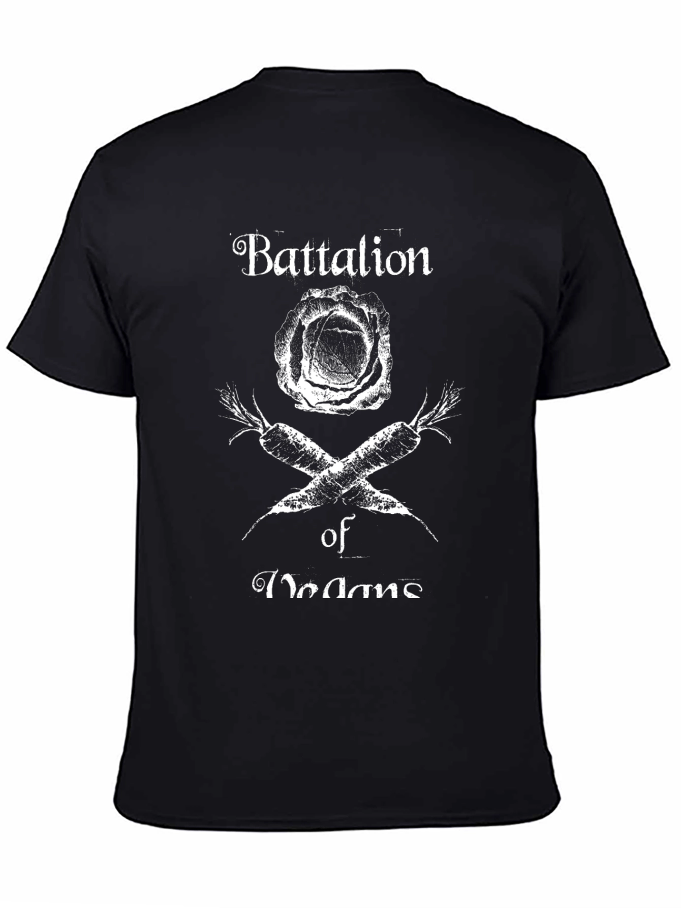 Vegan Battalion T-Shirt - Cabbage & Carrots Design