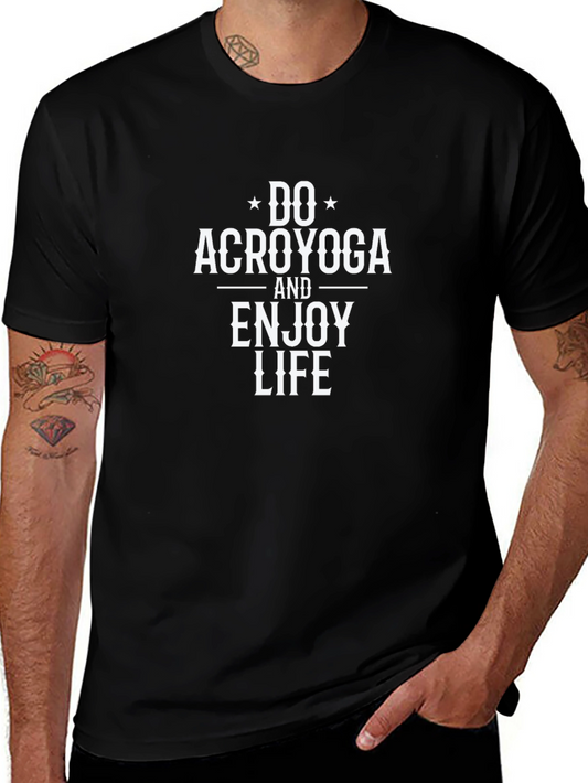 Do Acroyoga T-Shirt - Black Cotton Blend