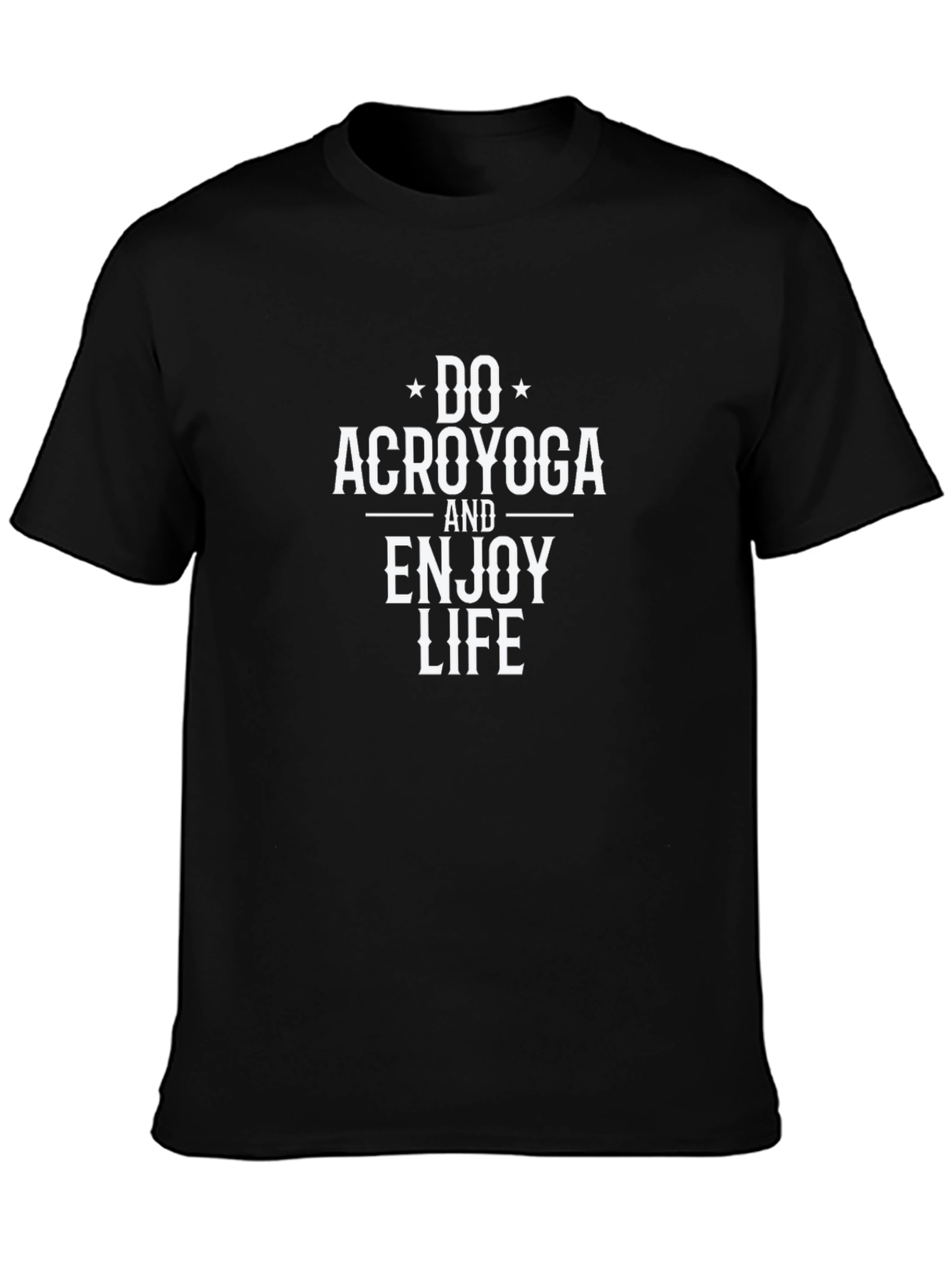 Do Acroyoga T-Shirt - Black Cotton Blend