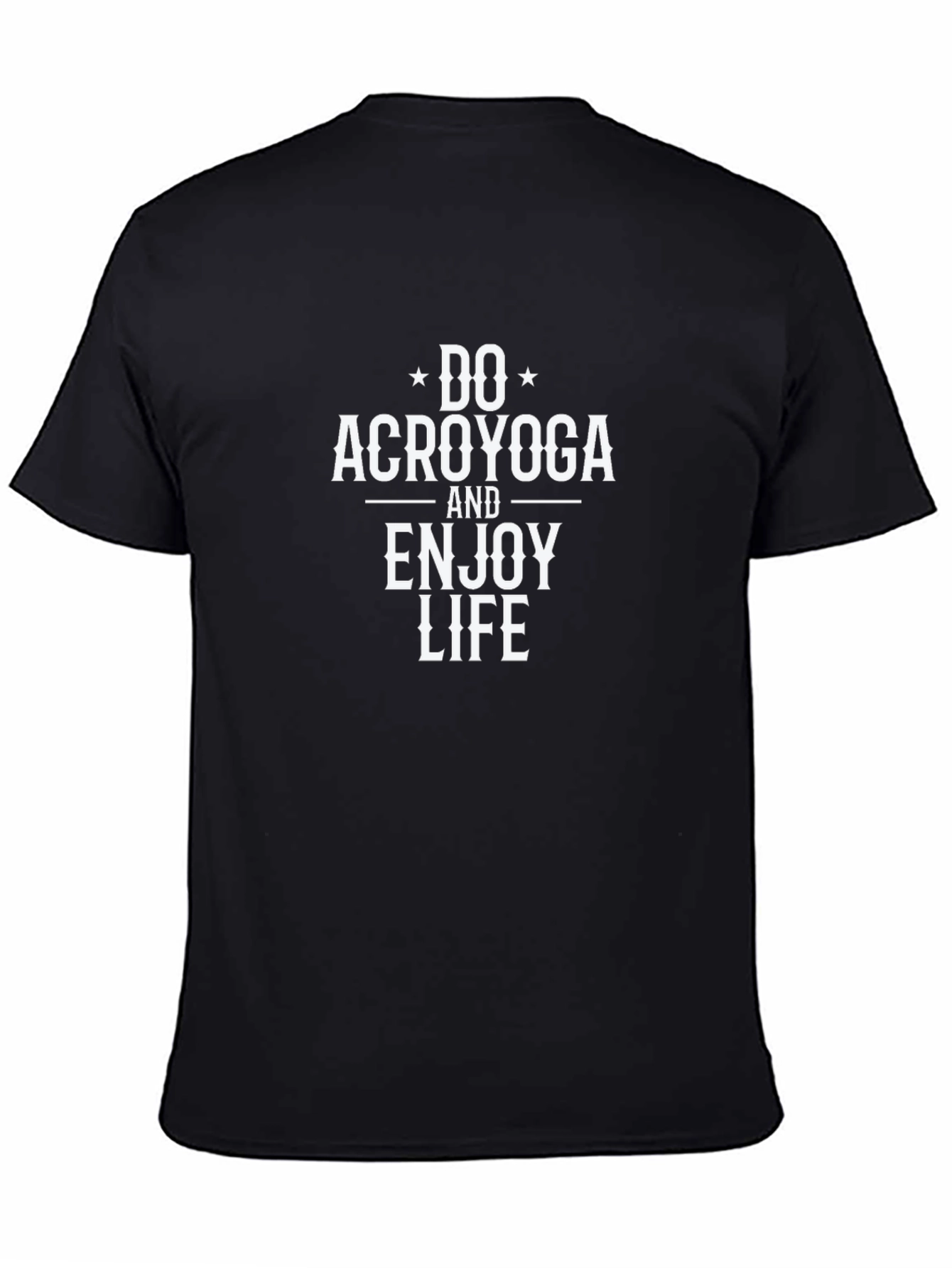 Do Acroyoga T-Shirt - Black Cotton Blend