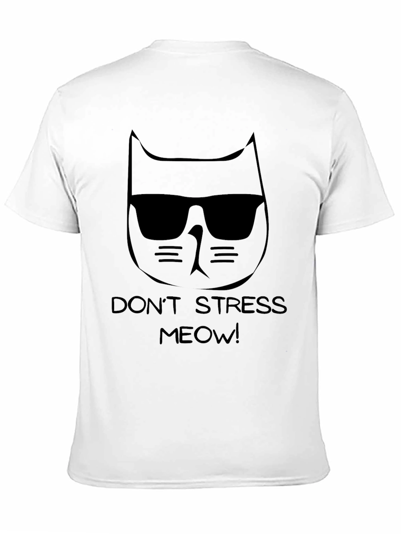 Cool Cat Dont Stress Meow T-Shirt
