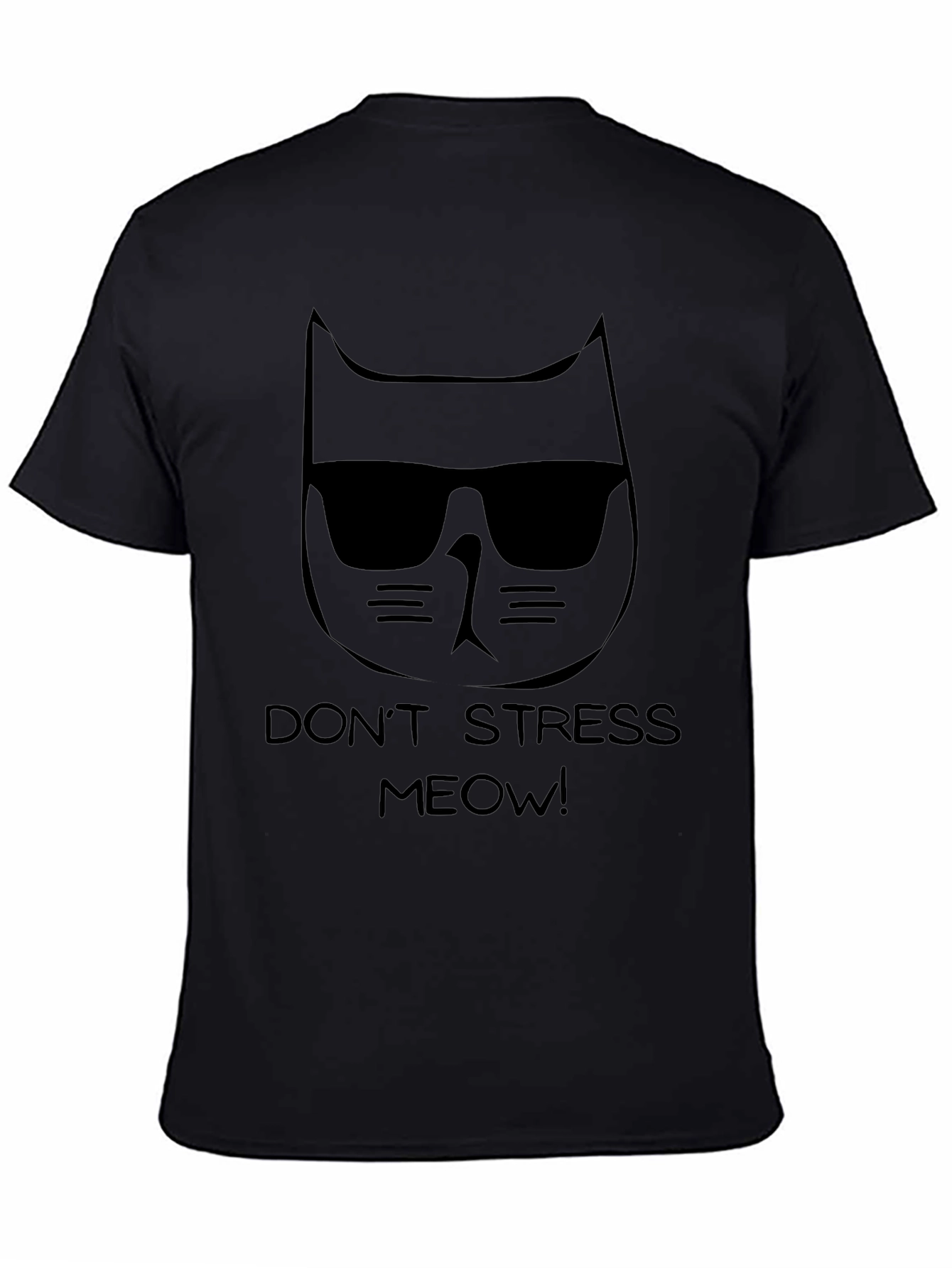 Cool Cat Dont Stress Meow T-Shirt
