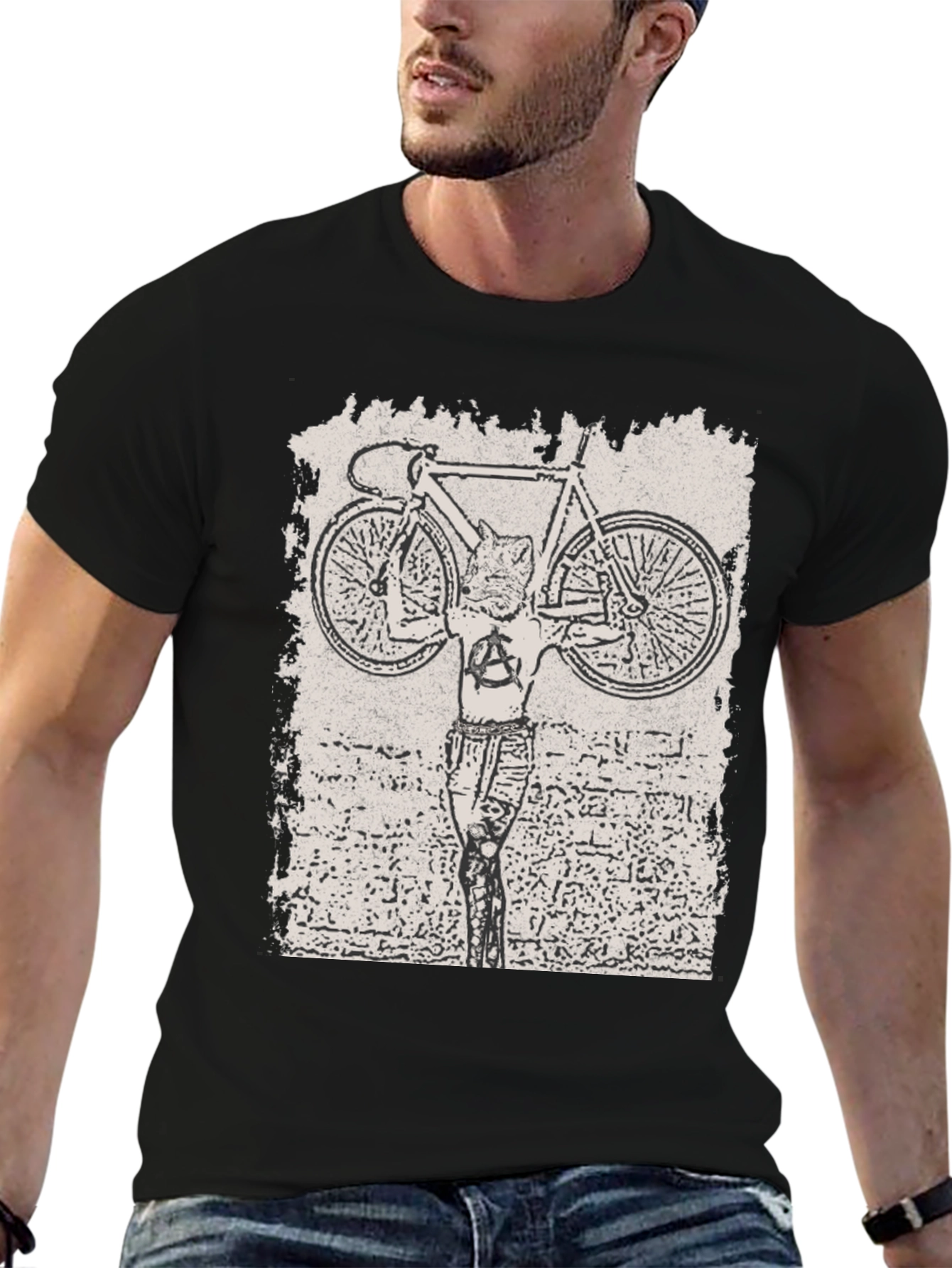 Anarchy Cat Bike T-Shirt