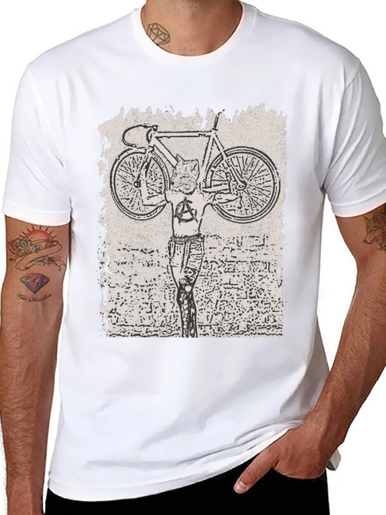 Anarchy Cat Bike T-Shirt