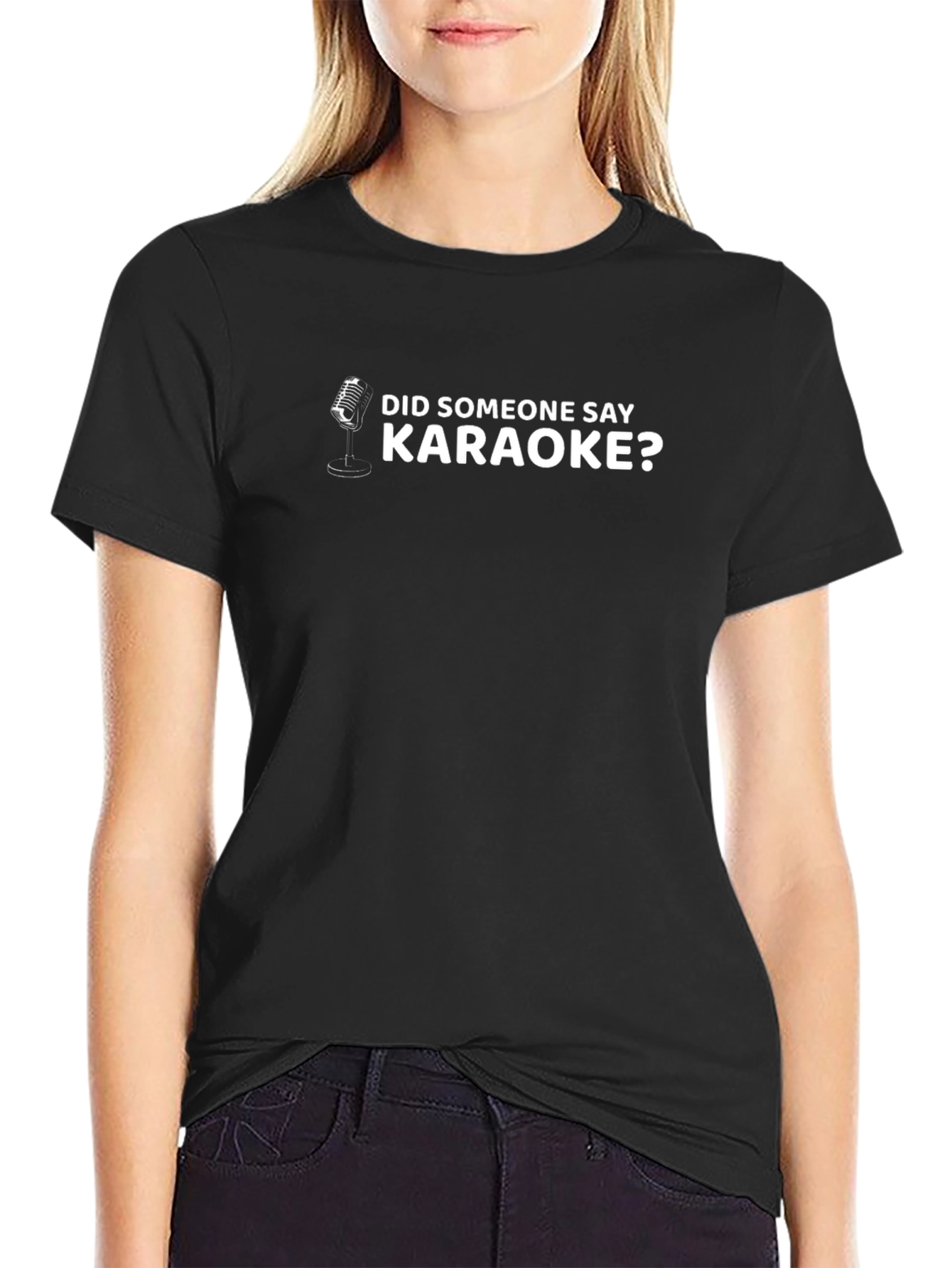 Karaoke Graphic Tee - Fun Black T-Shirt