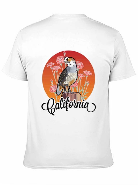 California Quail Graphic Tee - Nature Inspired Comfort