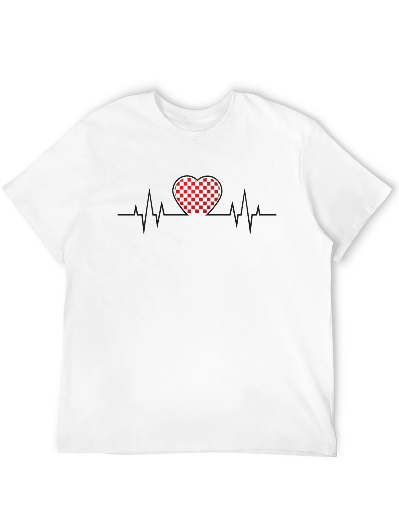 Checkered Heartbeat Graphic Tee