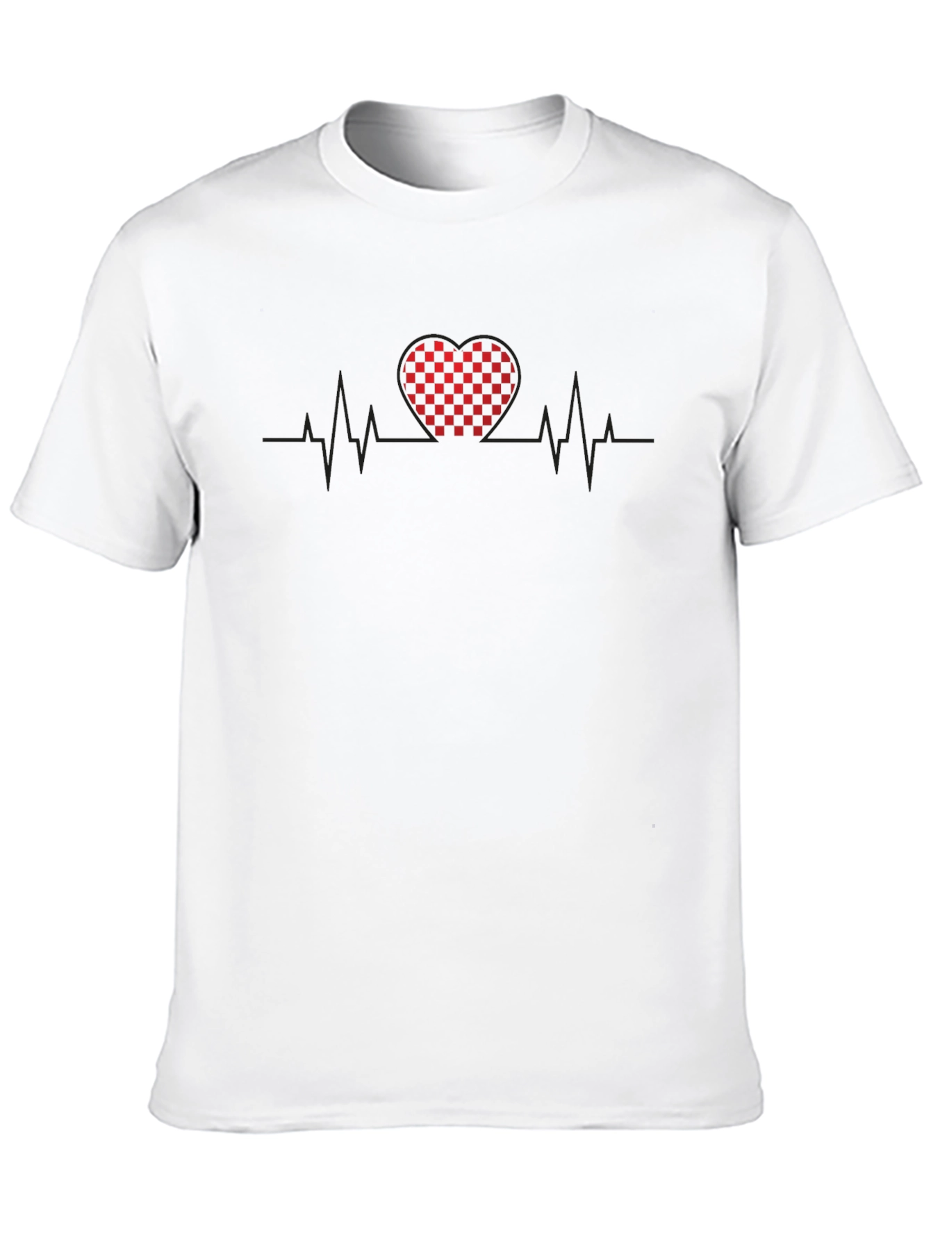 Checkered Heartbeat Graphic Tee