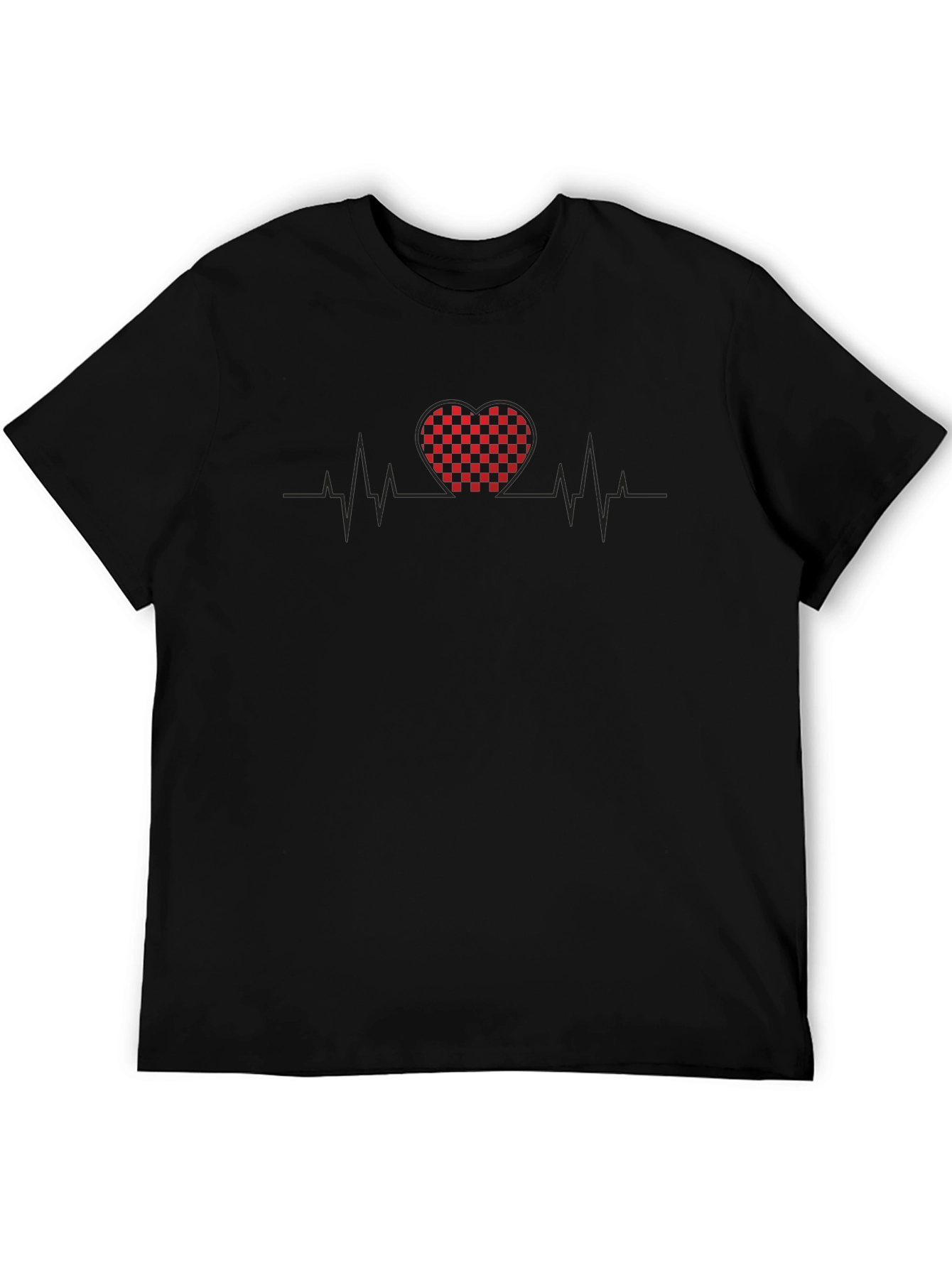 Checkered Heartbeat Graphic Tee