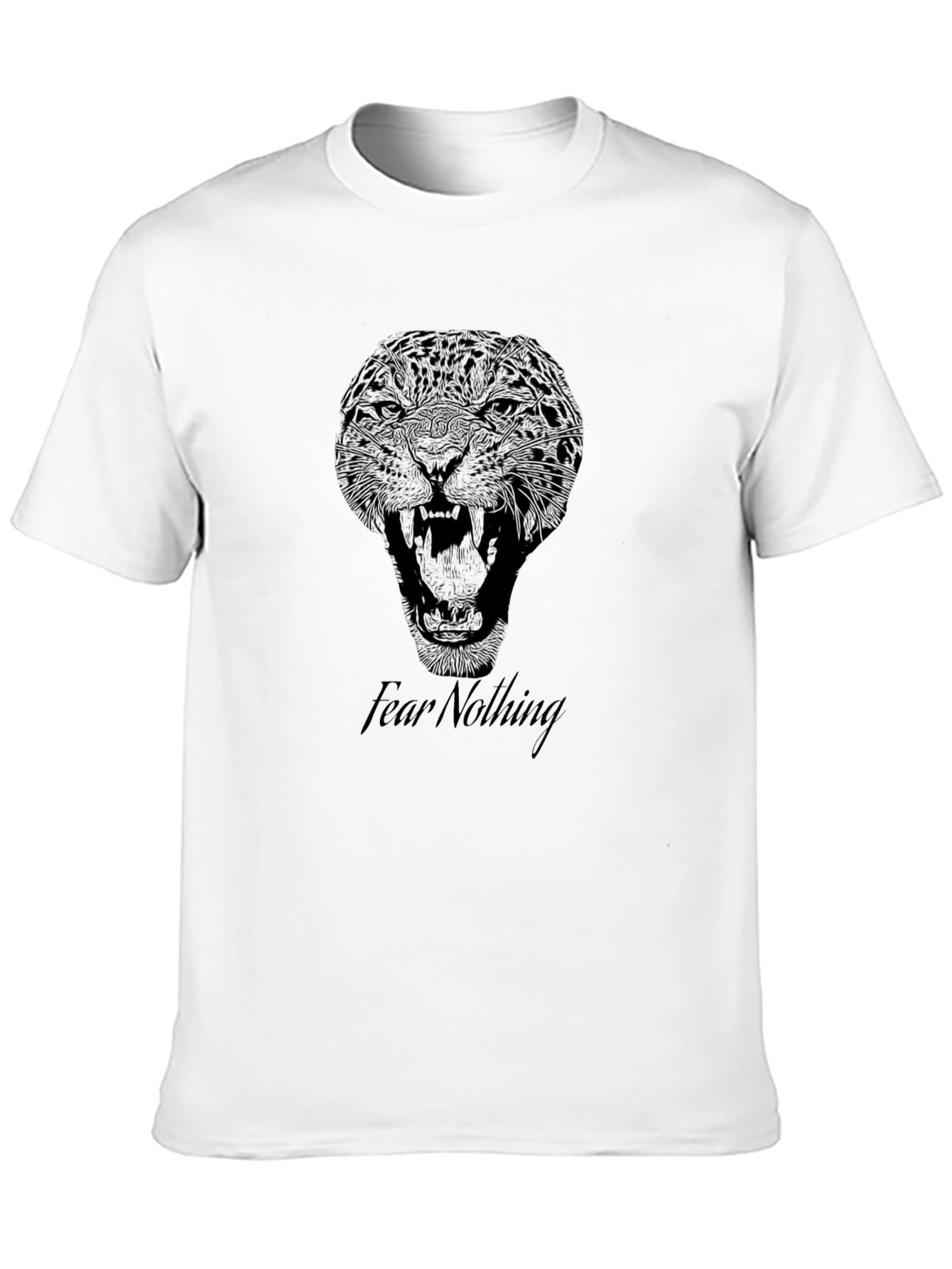 Fear Nothing Graphic Tee - Bold Jaguar Print