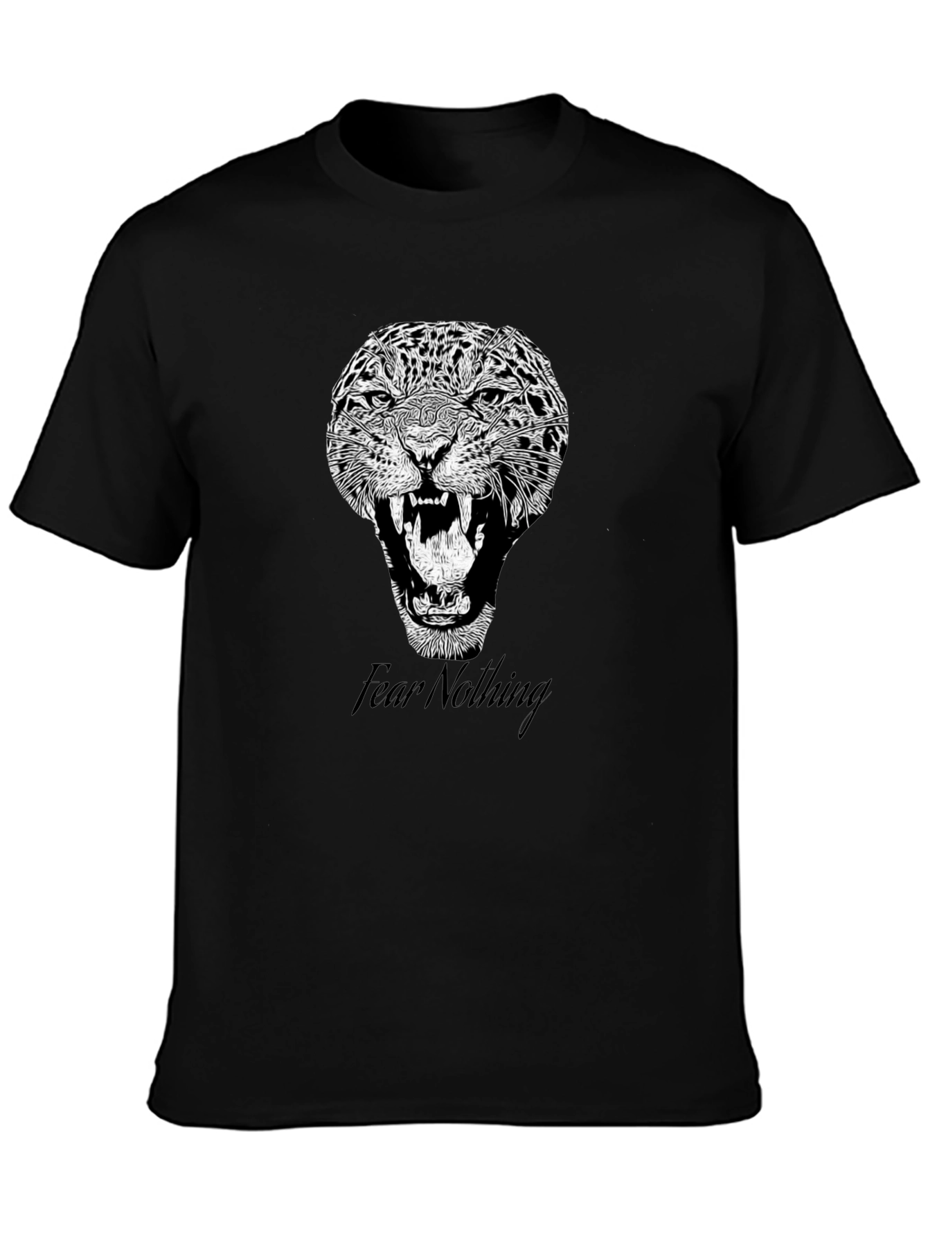 Fear Nothing Graphic Tee - Bold Jaguar Print