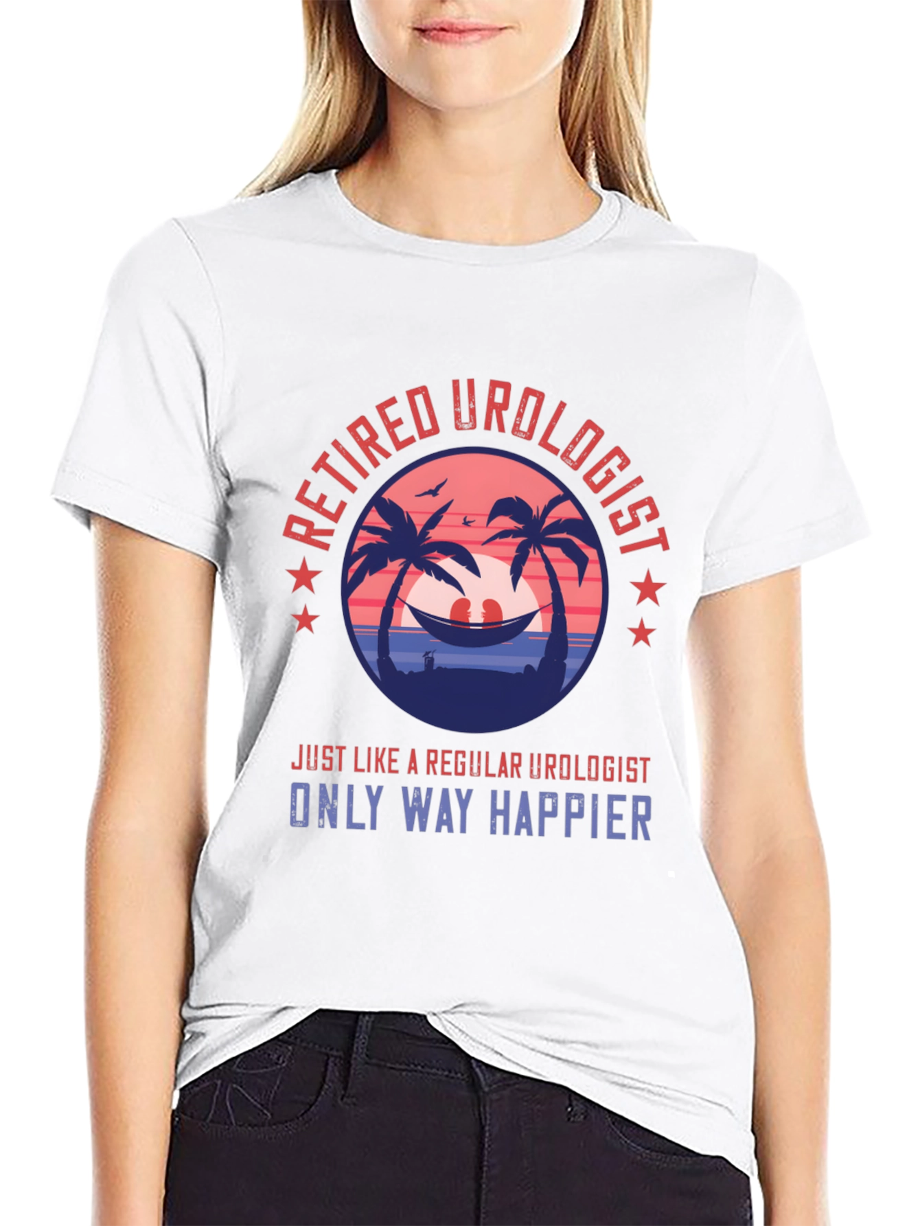 Retired Urologist Graphic T-Shirt: Happy Retirement Tee
