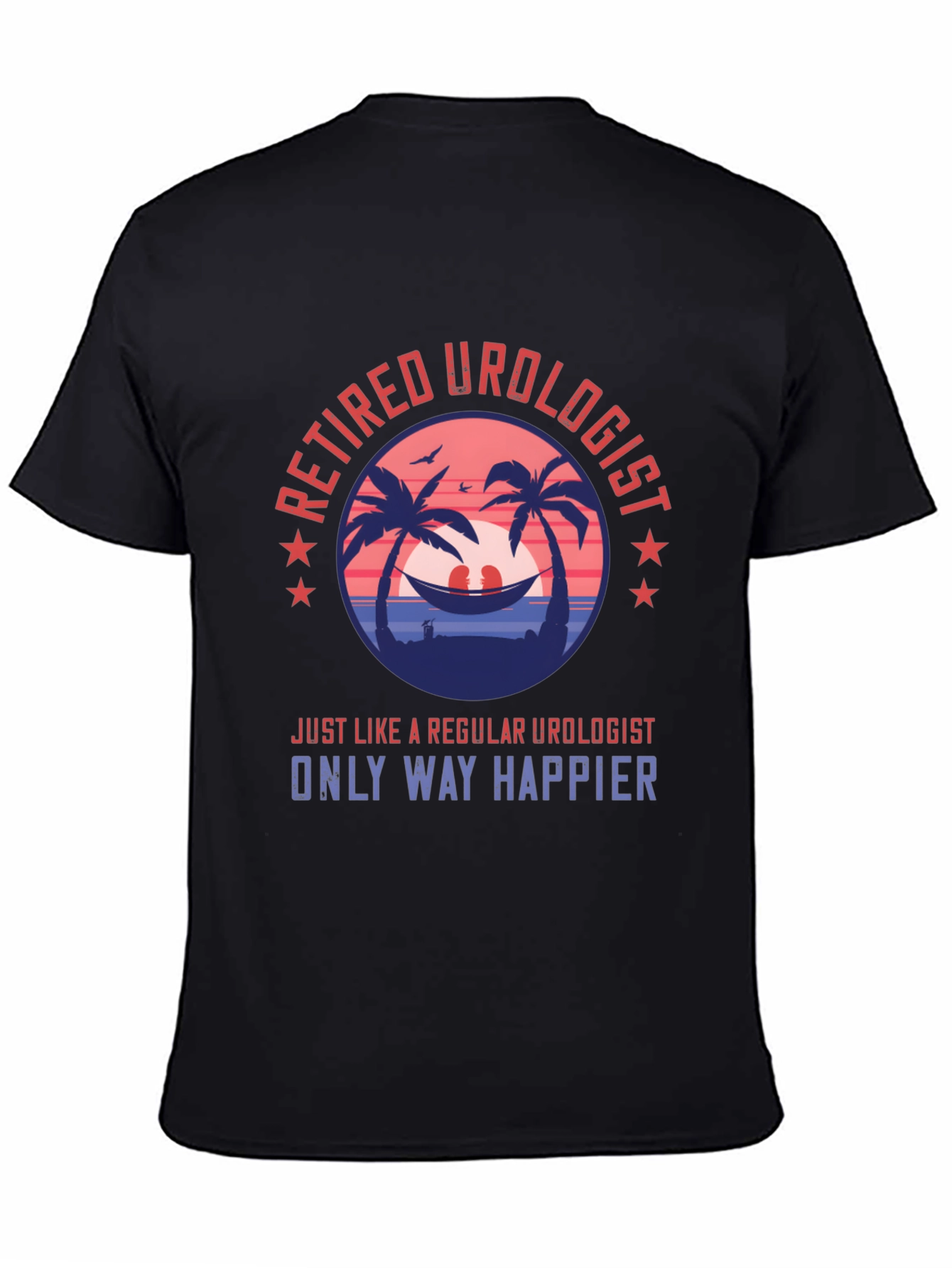 Retired Urologist Graphic T-Shirt: Happy Retirement Tee