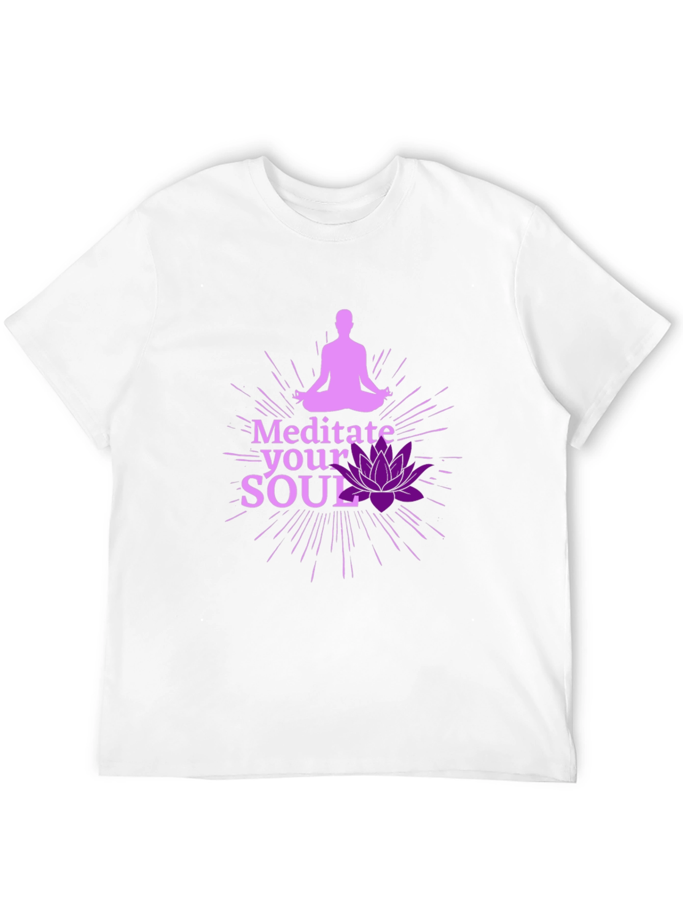 Meditate Your Soul Graphic Black T-Shirt