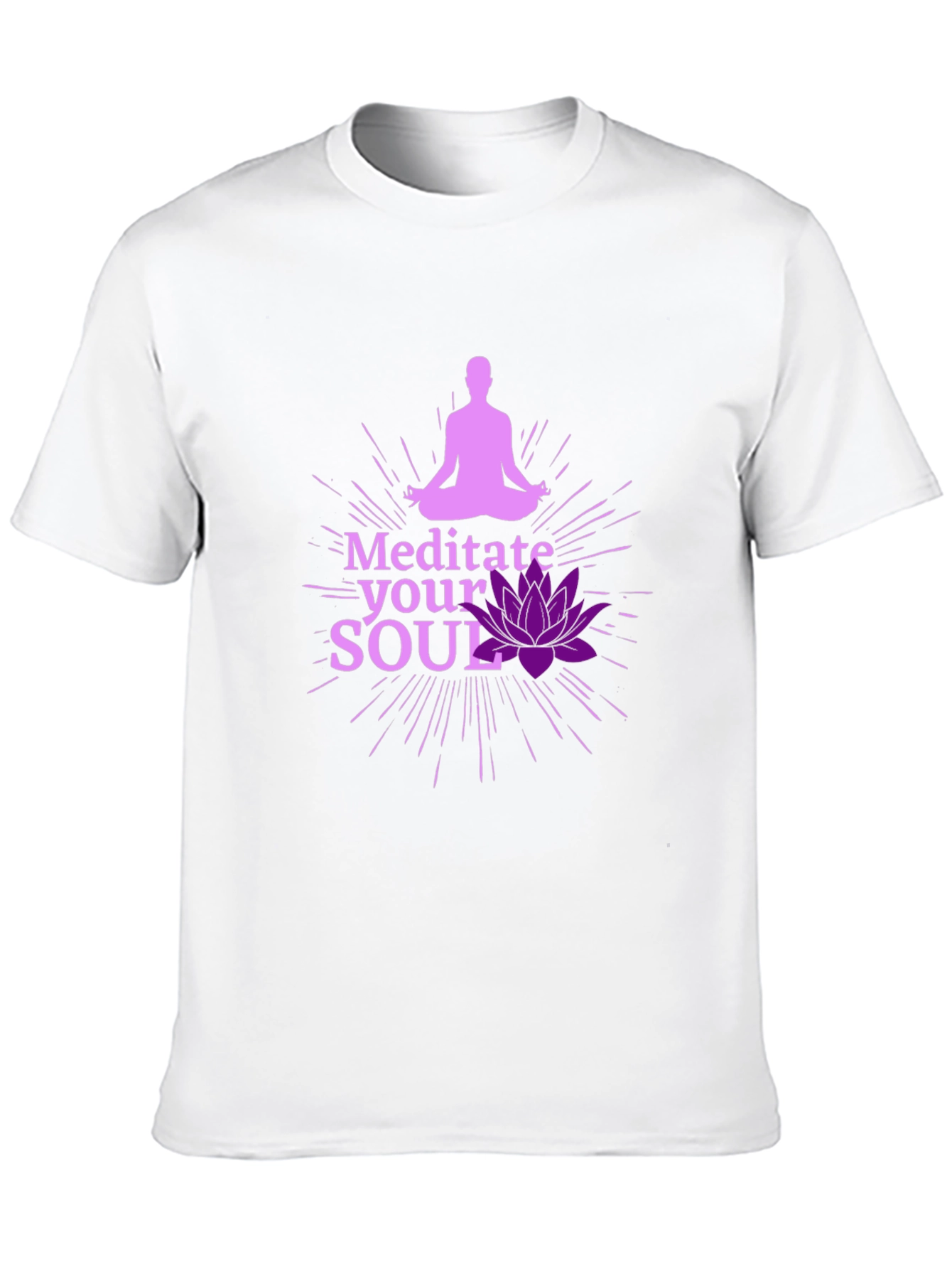 Meditate Your Soul Graphic Black T-Shirt