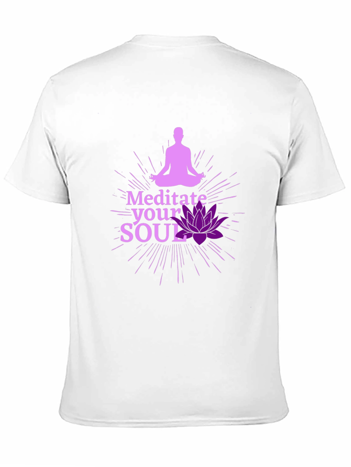 Meditate Your Soul Graphic Black T-Shirt