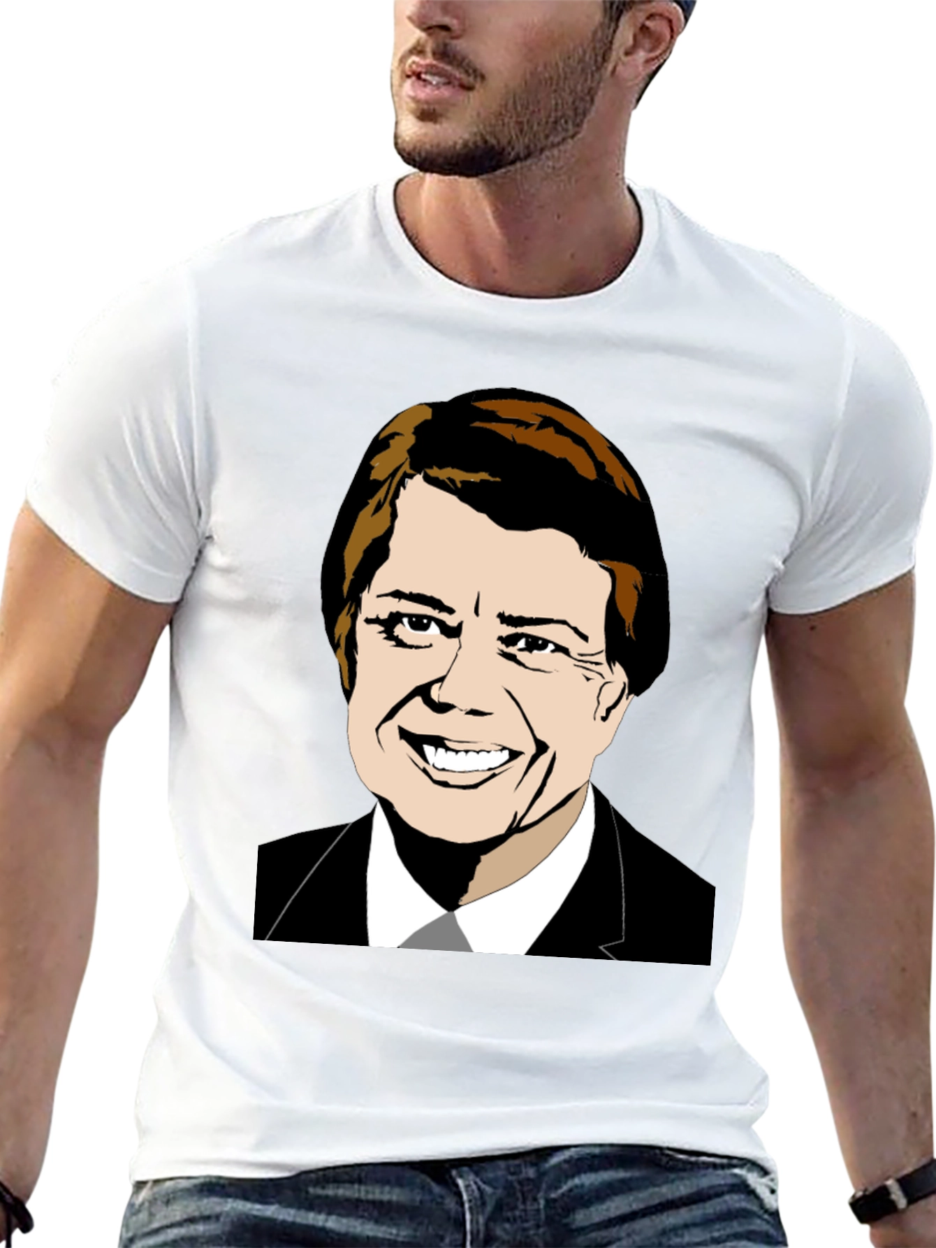 Jimmy Carter Graphic Tee - Political Cartoon T-Shirt
