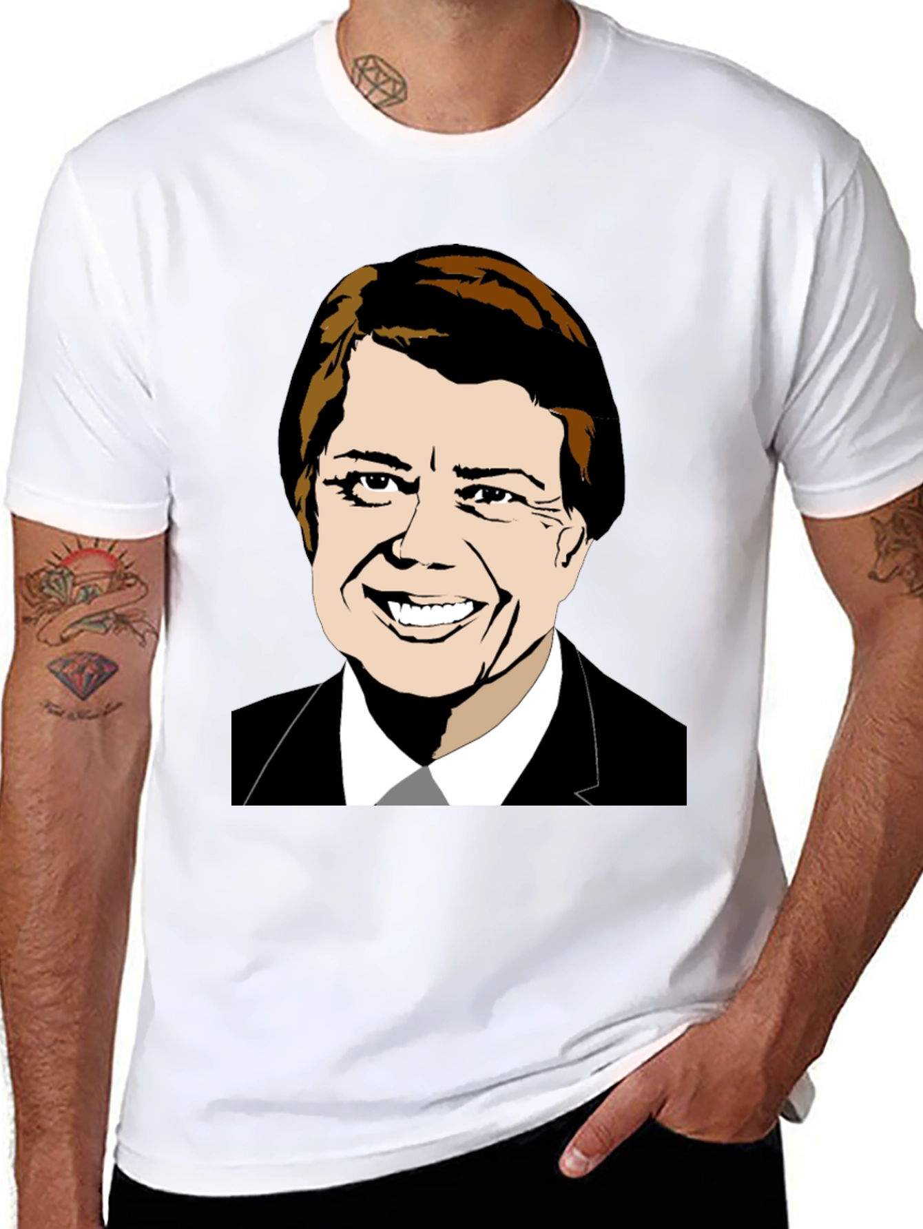 Jimmy Carter Graphic Tee - Political Cartoon T-Shirt