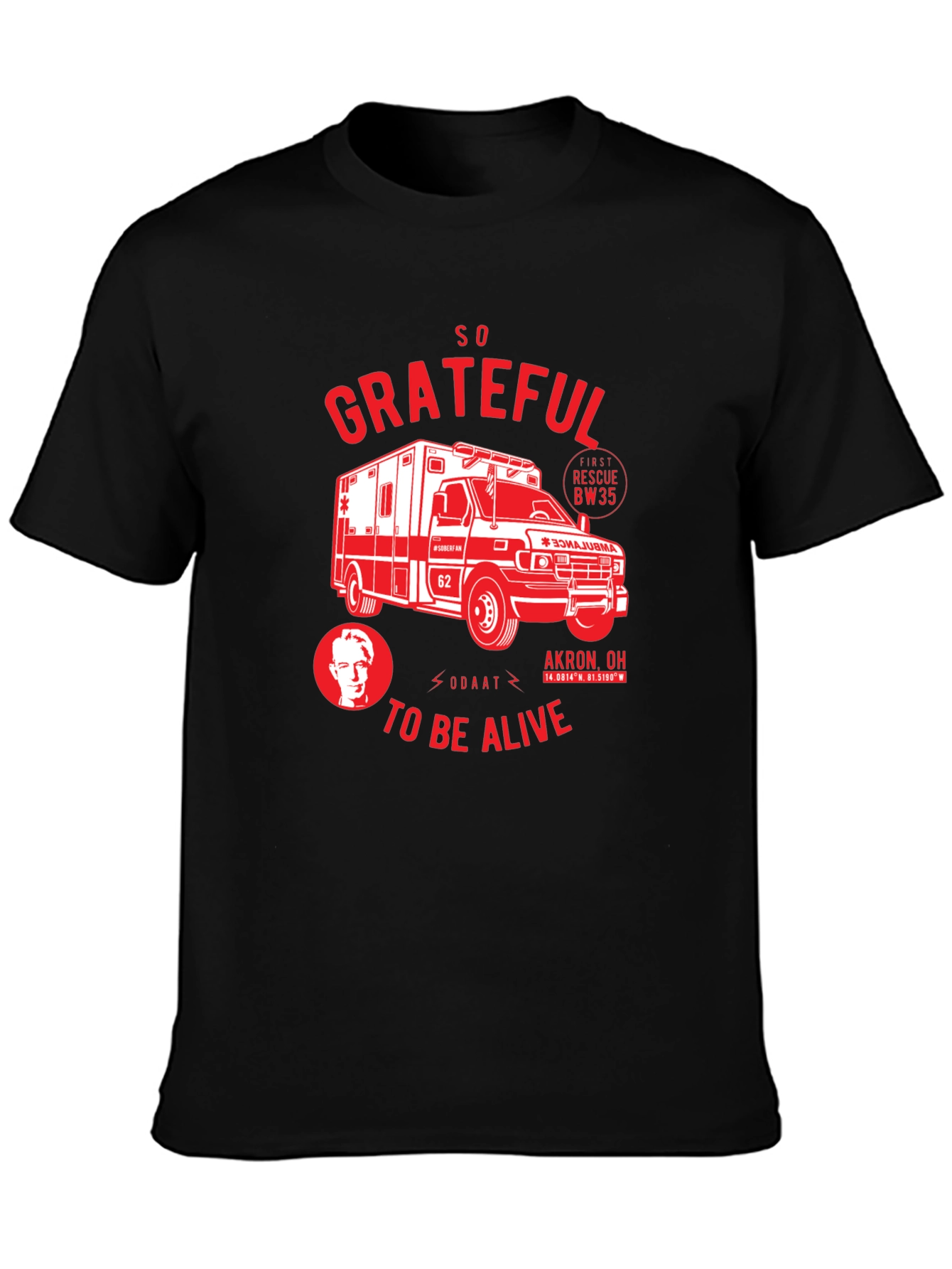 Grateful Ambulance Graphic Tee - Black