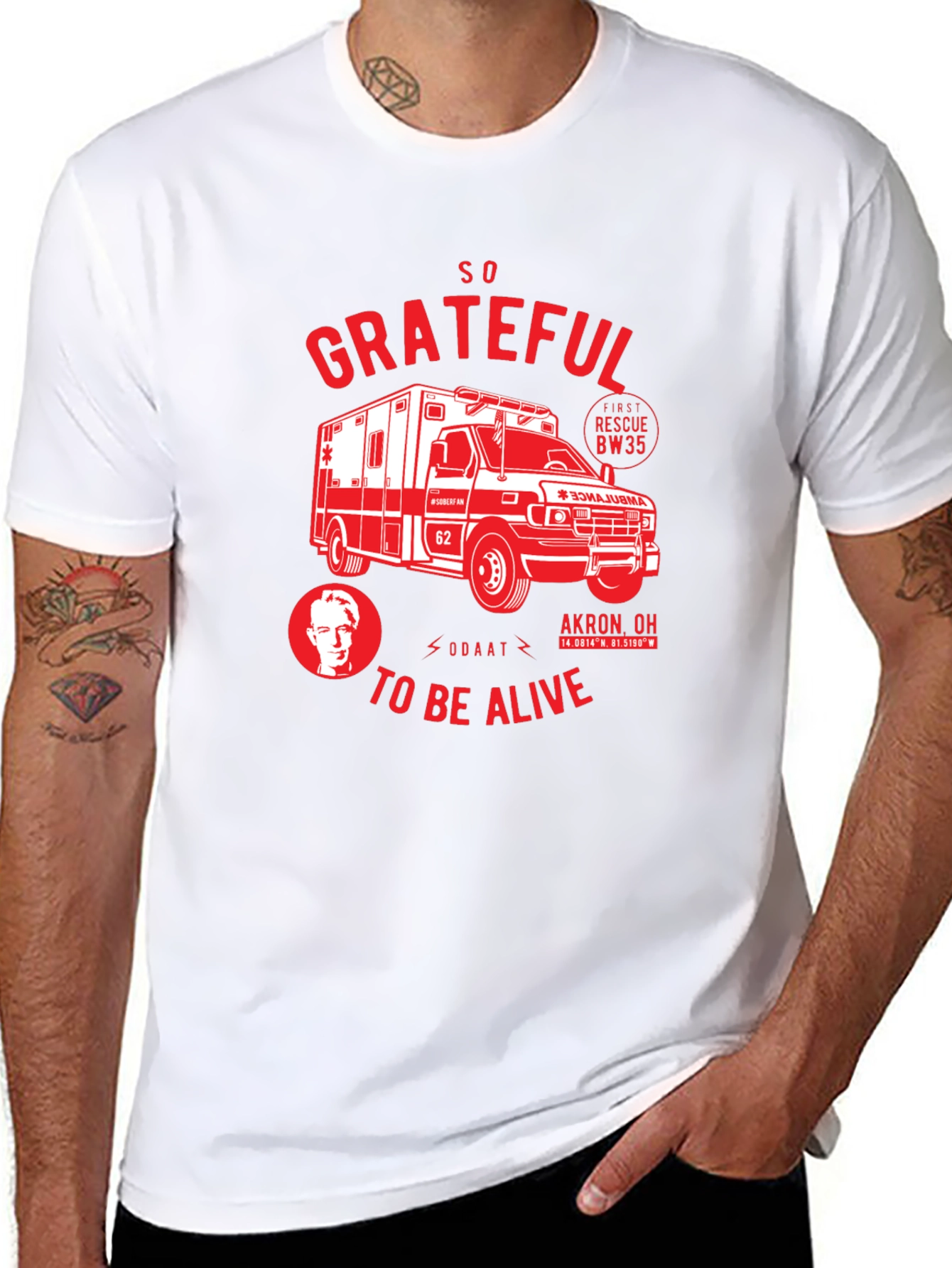 Grateful Ambulance Graphic Tee - Black
