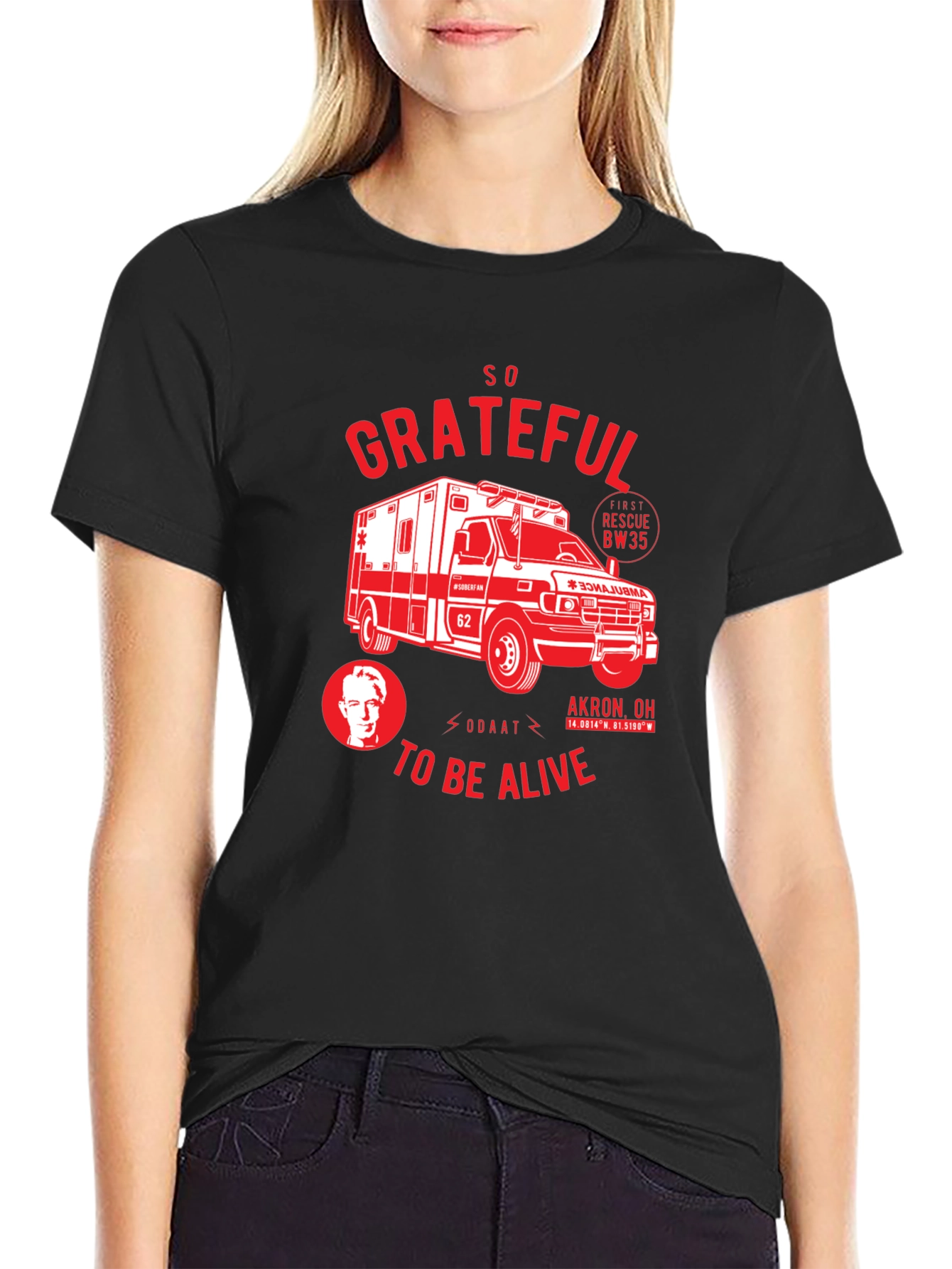 Grateful Ambulance Graphic Tee - Black